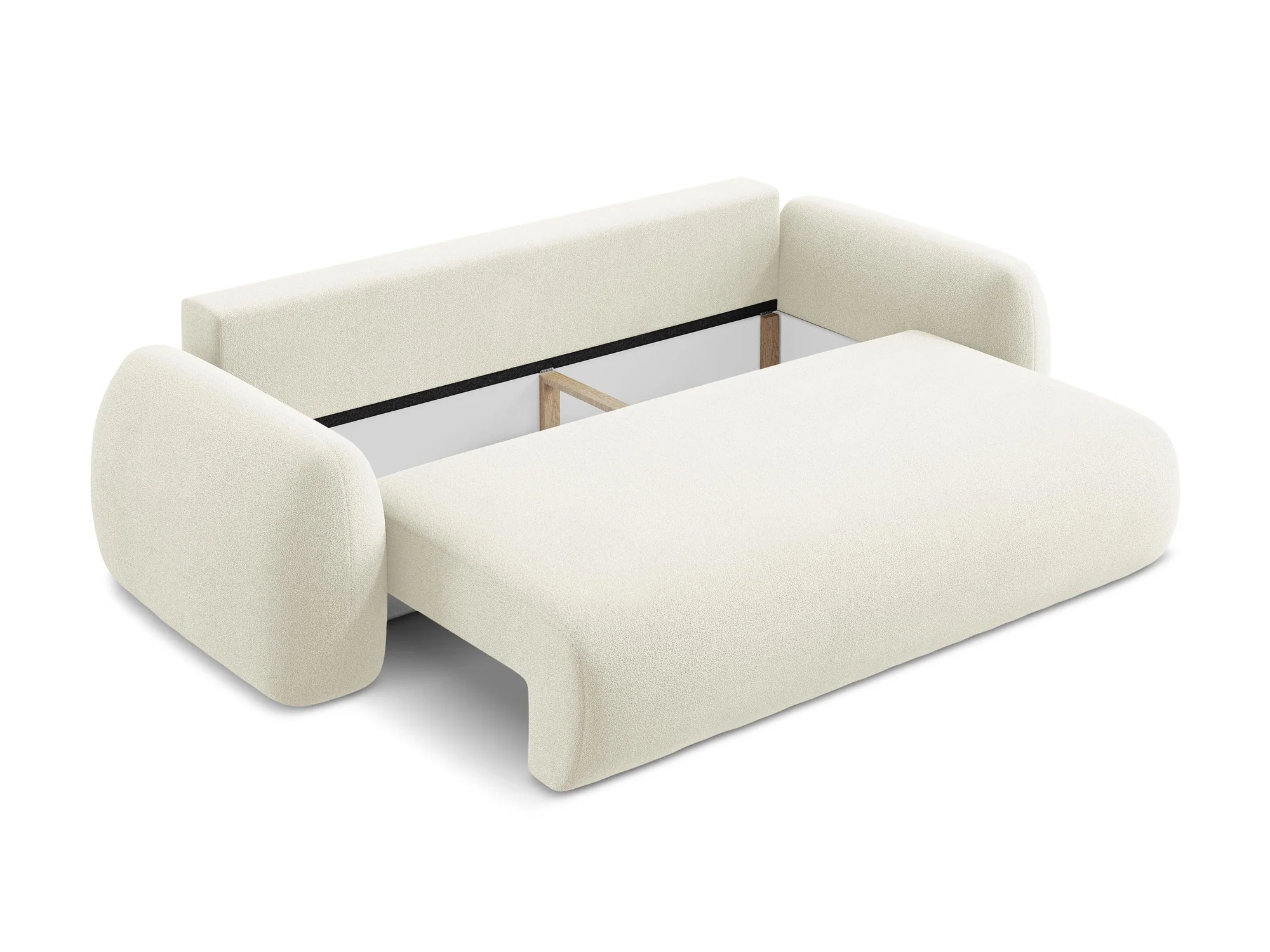 Sofa 3-osobowa z funkcją spania LOHI jasnobeżowy boucle - Image 5