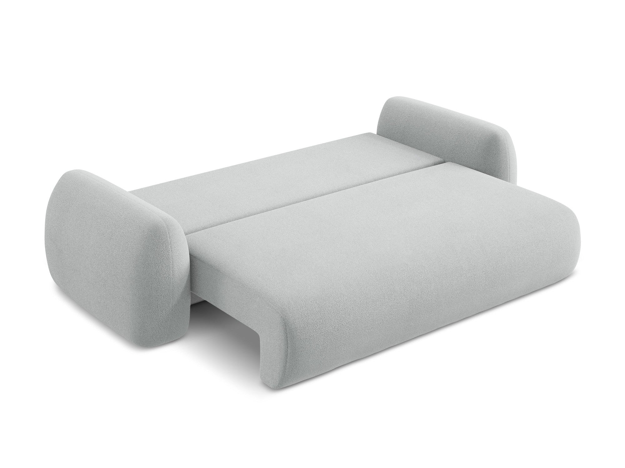 Sofa 3-osobowa z funkcją spania LOHI jasnoszary boucle - Image 6