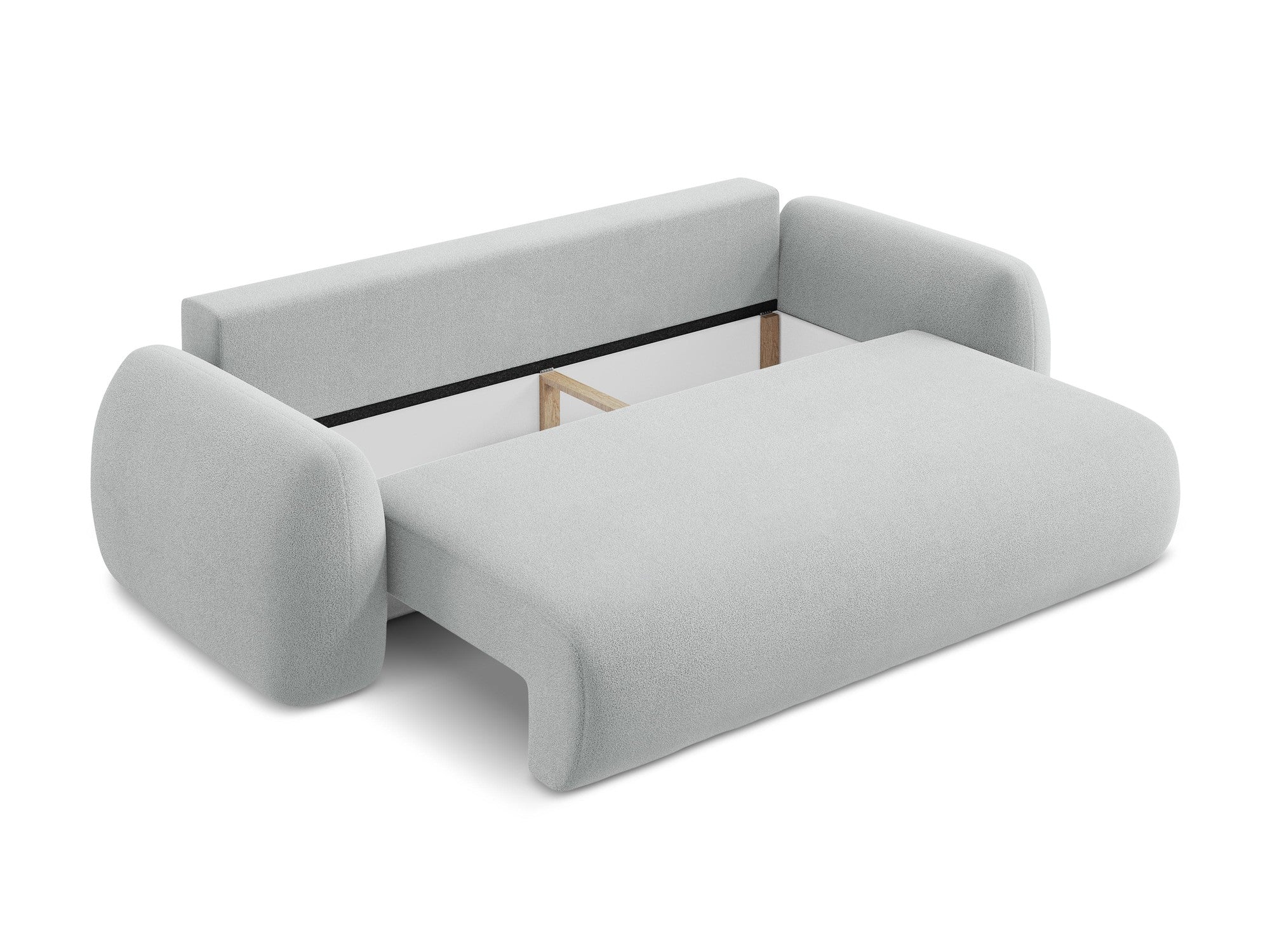 Sofa 3-osobowa z funkcją spania LOHI jasnoszary boucle - Image 7