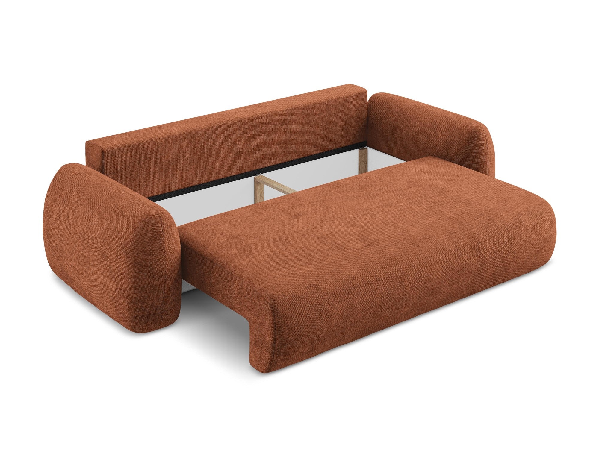 Sofa 3-osobowa z funkcją spania LOHI terakota szenil - Image 5