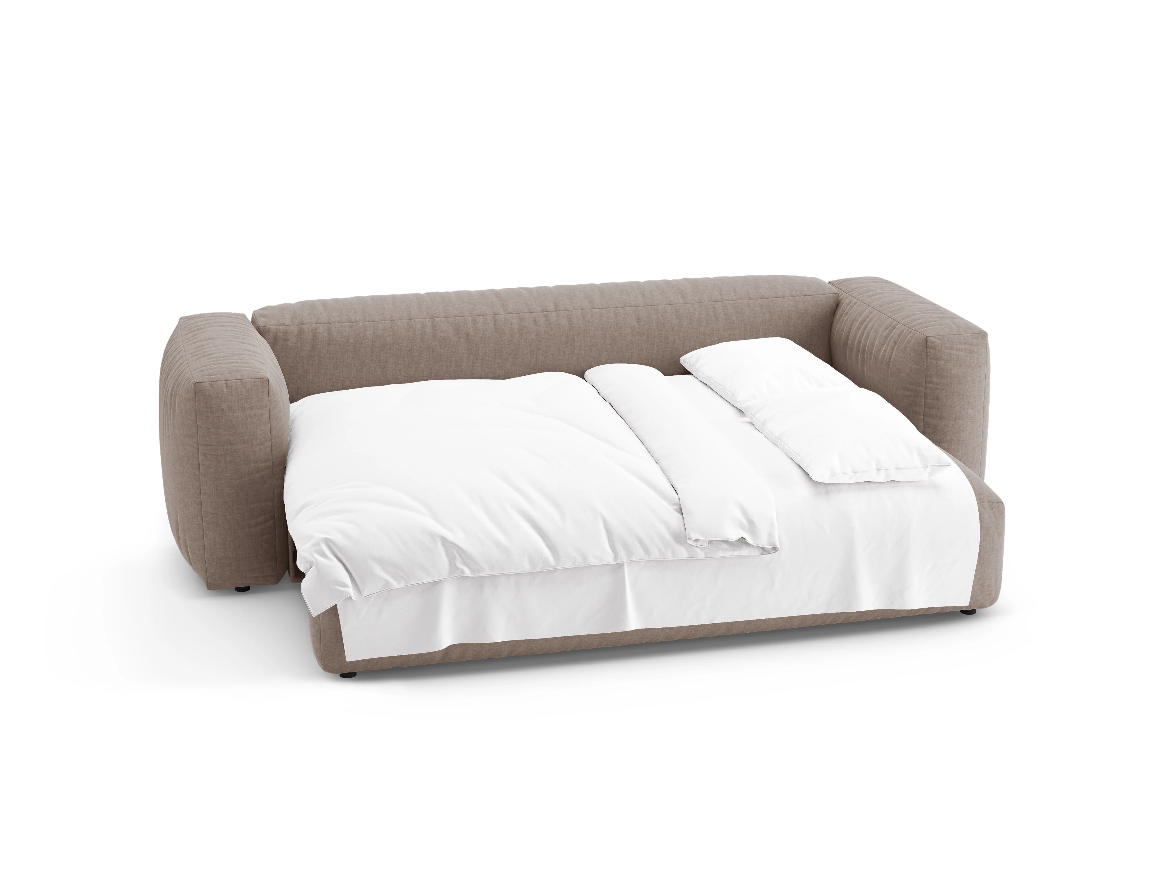 Sofa 3-osobowa z funkcją spania MARTINA ciemny beżowy - Image 7
