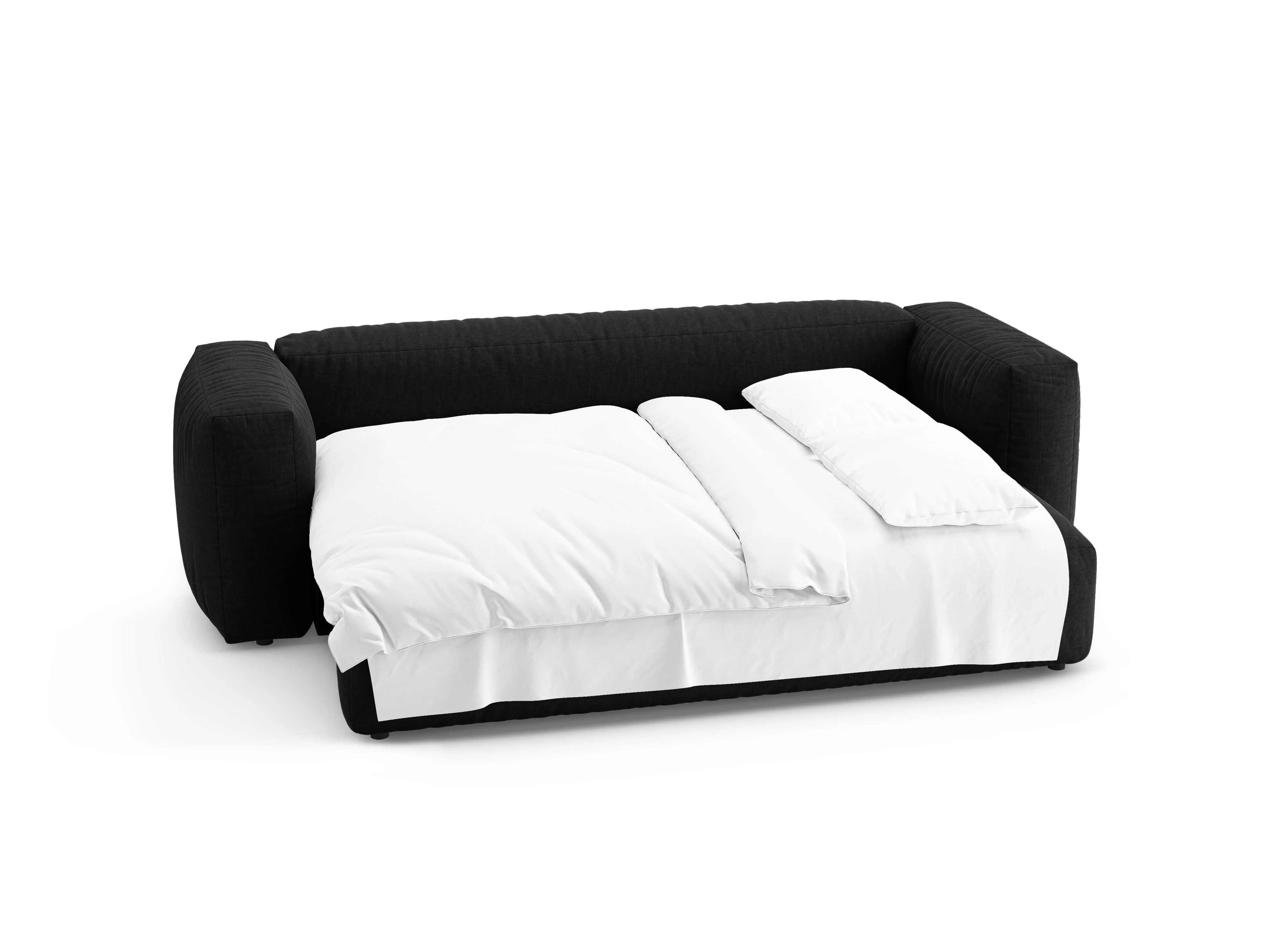 Sofa 3-osobowa z funkcją spania MARTINA czarny - Image 7