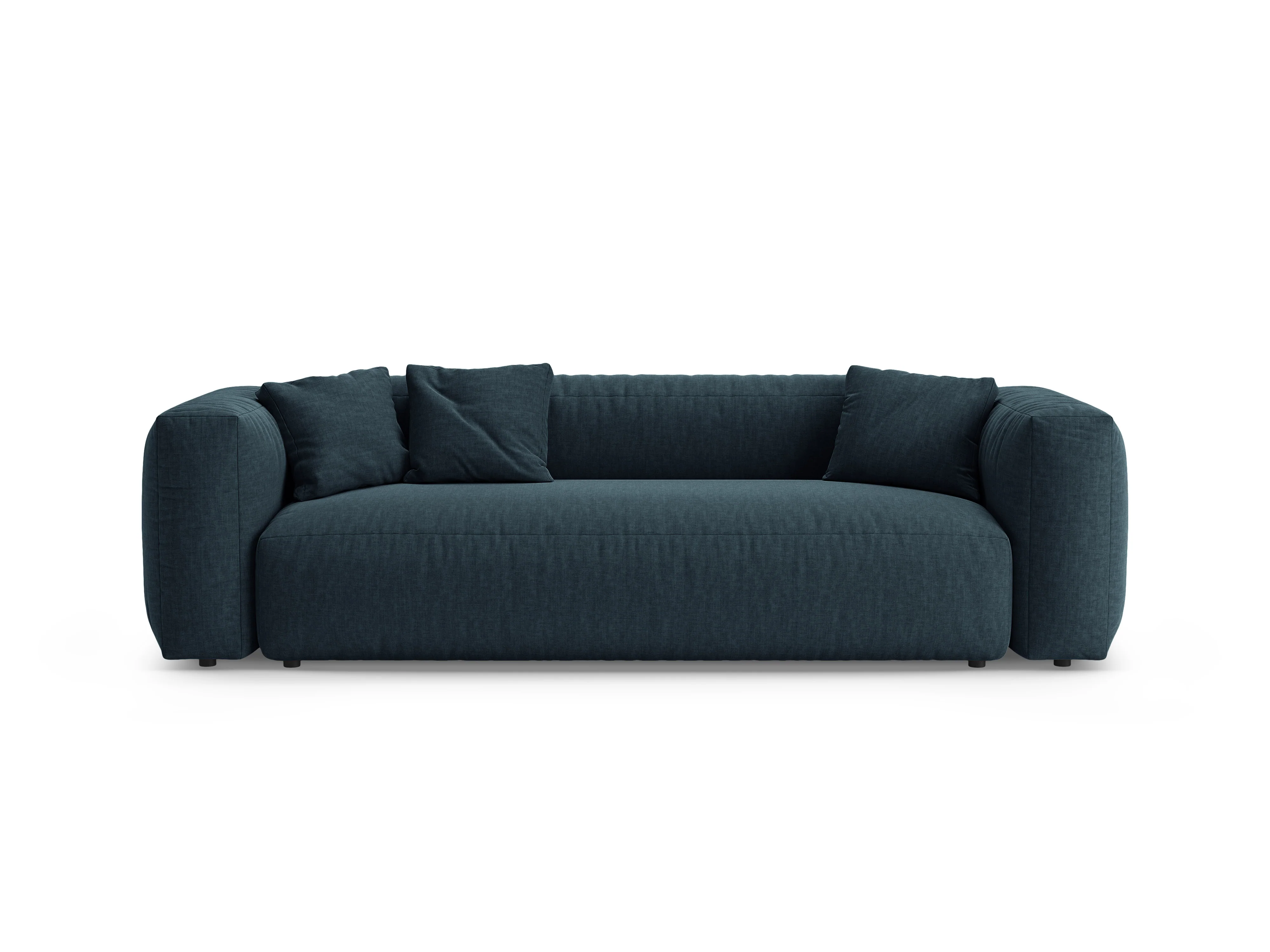 Sofa 3-osobowa z funkcją spania MARTINA dżinsowy niebieski - Image 4