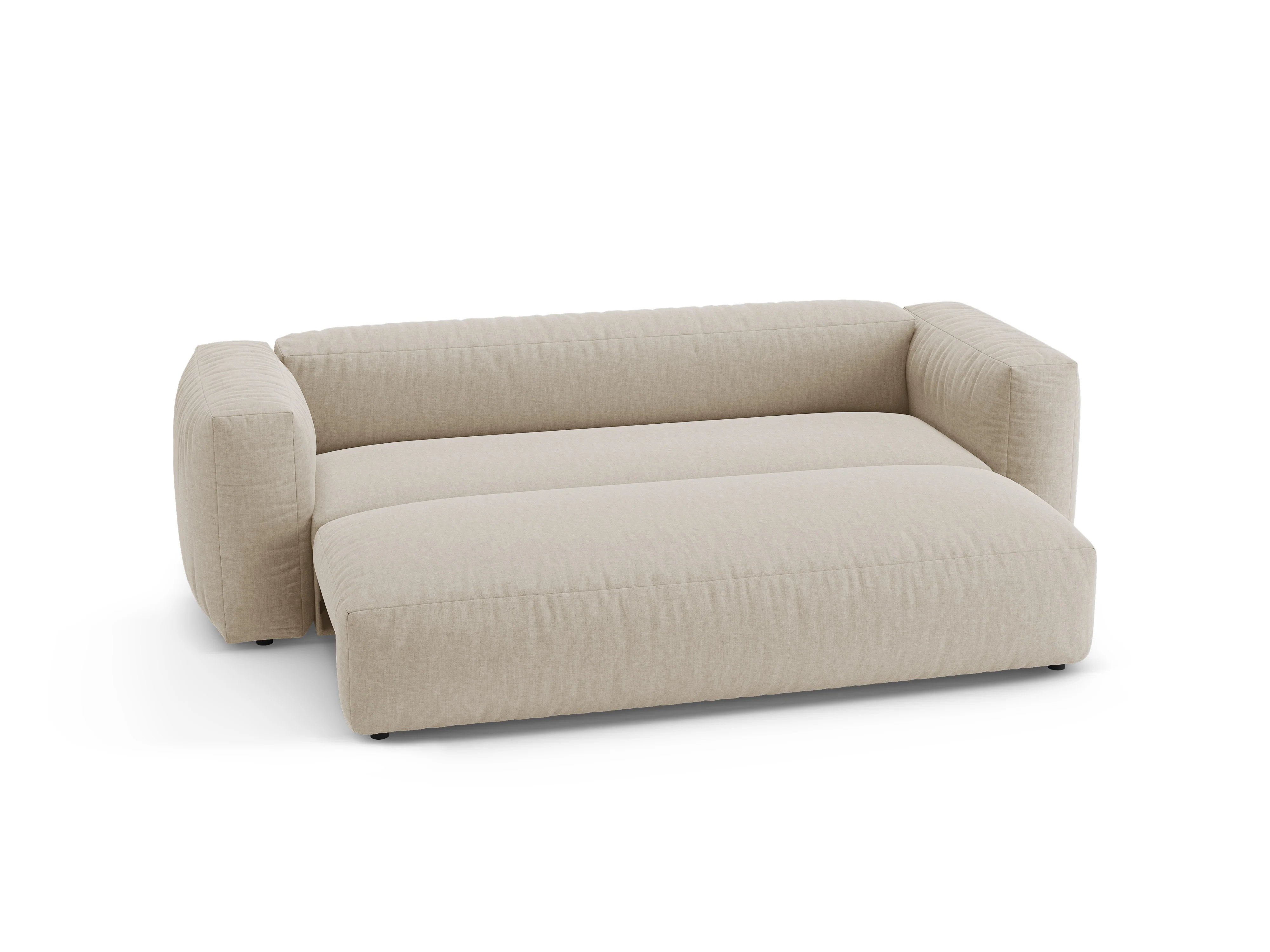 Sofa 3-osobowa z funkcją spania MARTINA jasny beżowy - Image 6