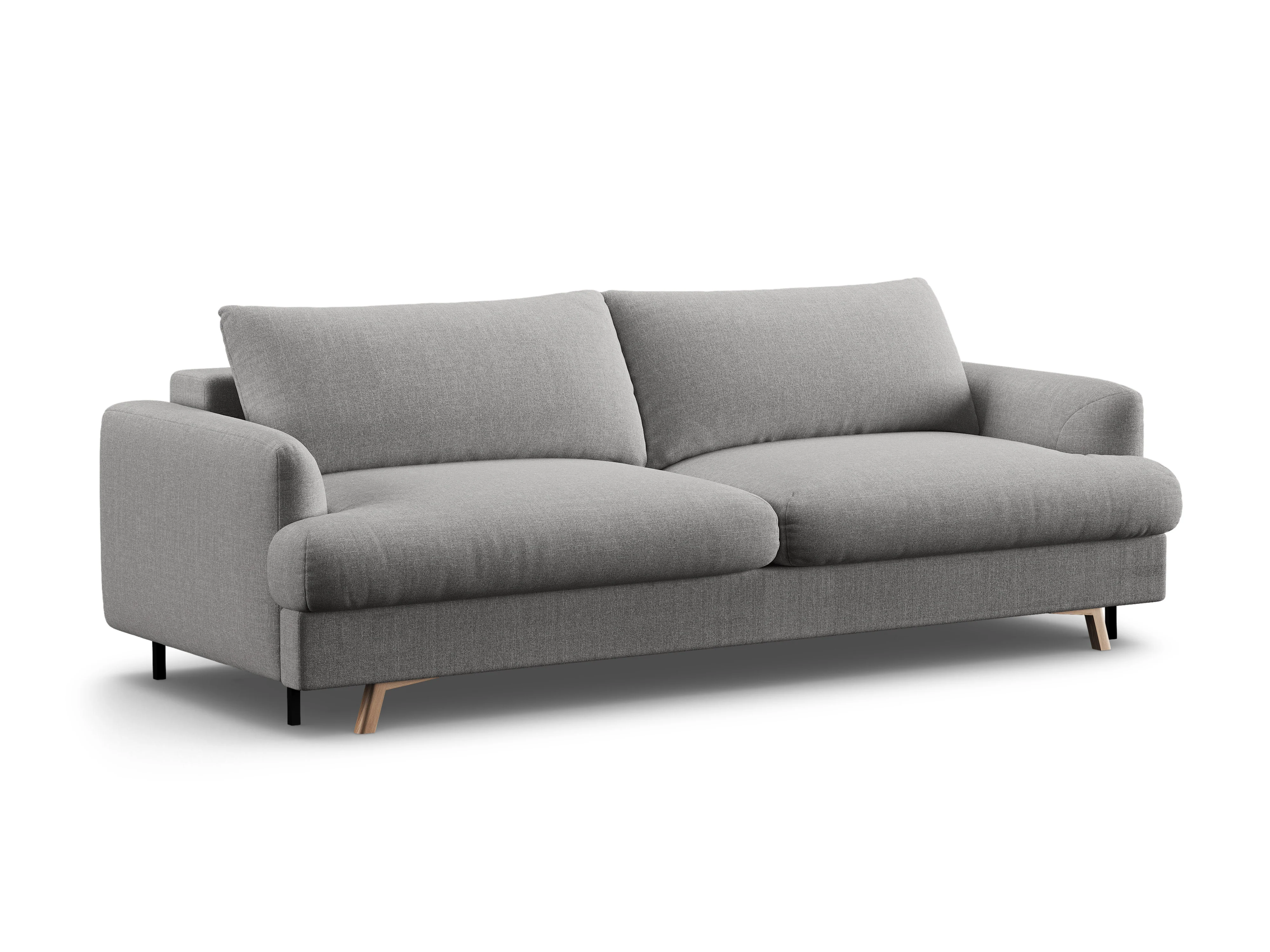 Sofa 3-osobowa z funkcją spania NAOMI popielaty melanż