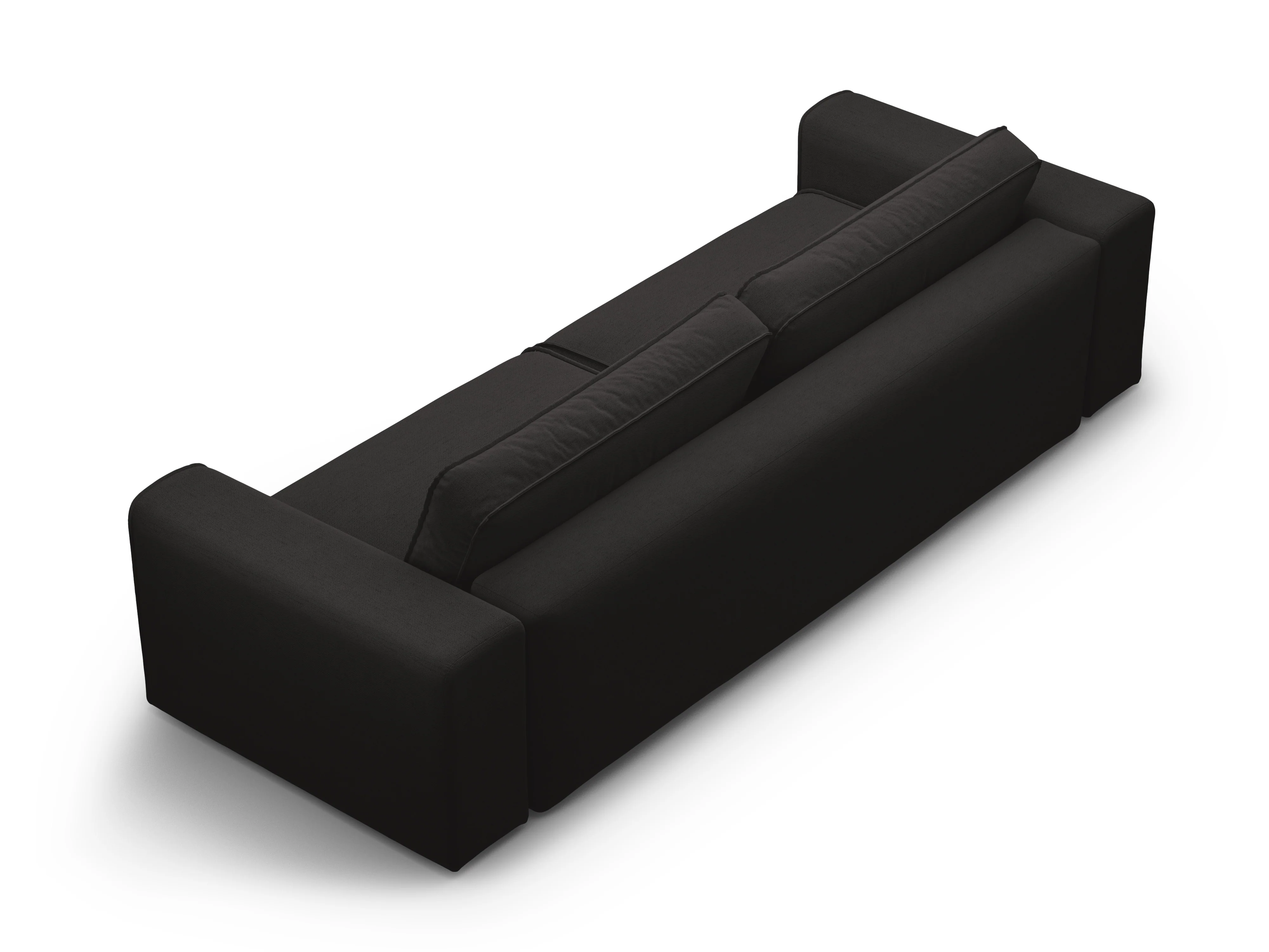 Sofa 3-osobowa z funkcją spania VICTOR czarny szenil - Image 3