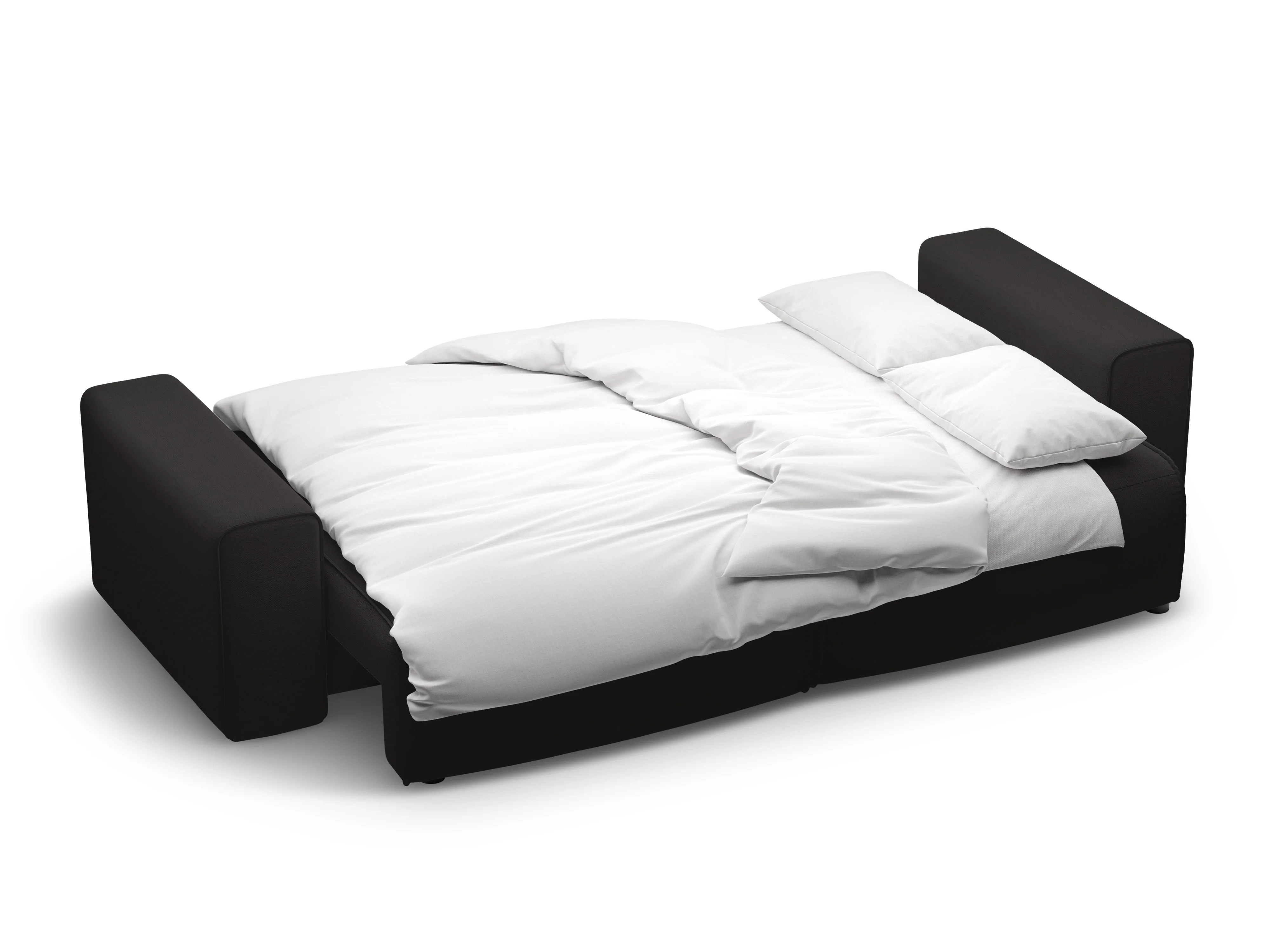 Sofa 3-osobowa z funkcją spania VICTOR czarny szenil - Image 4
