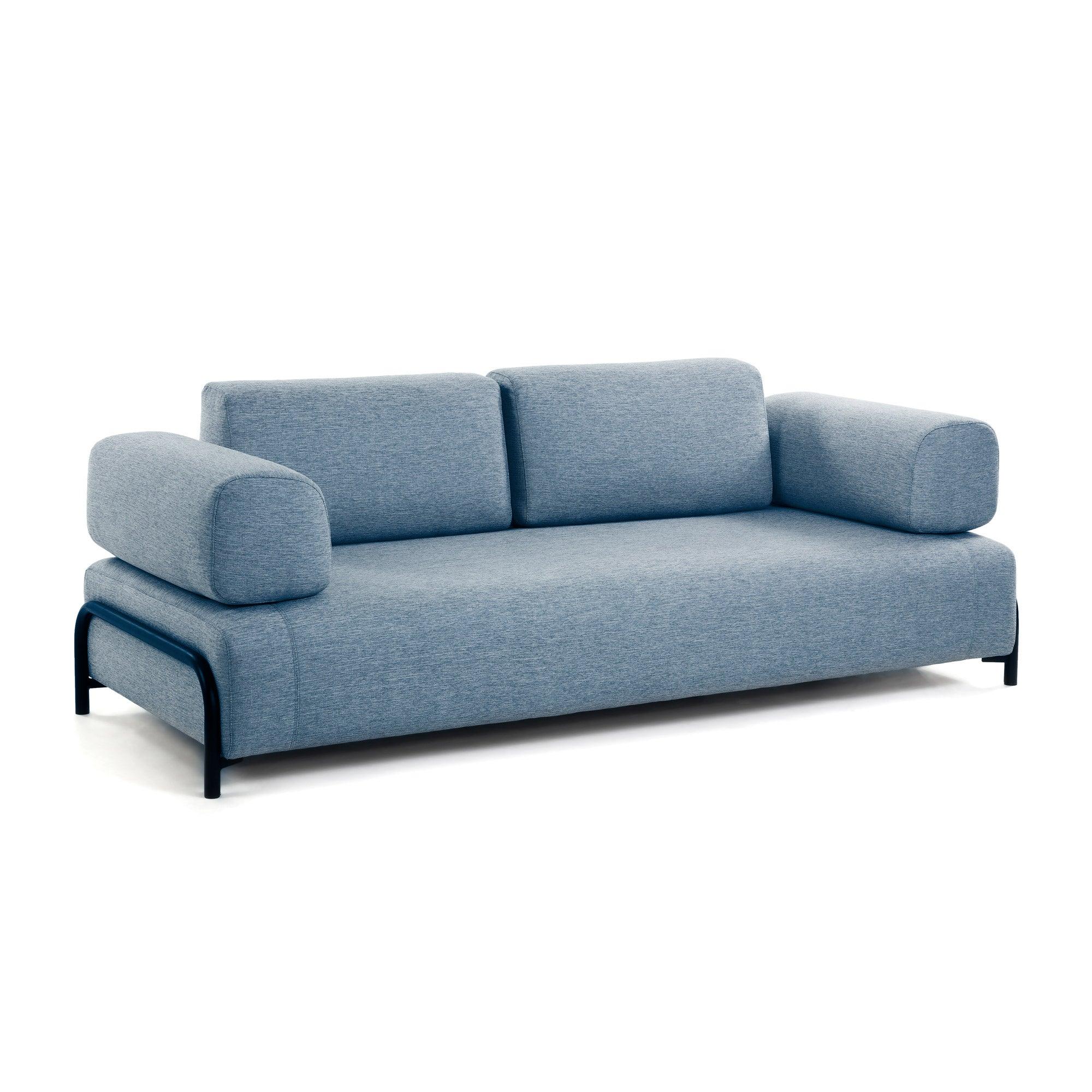 Sofa 3-osobowa z podłokietnikami COMPO niebieski