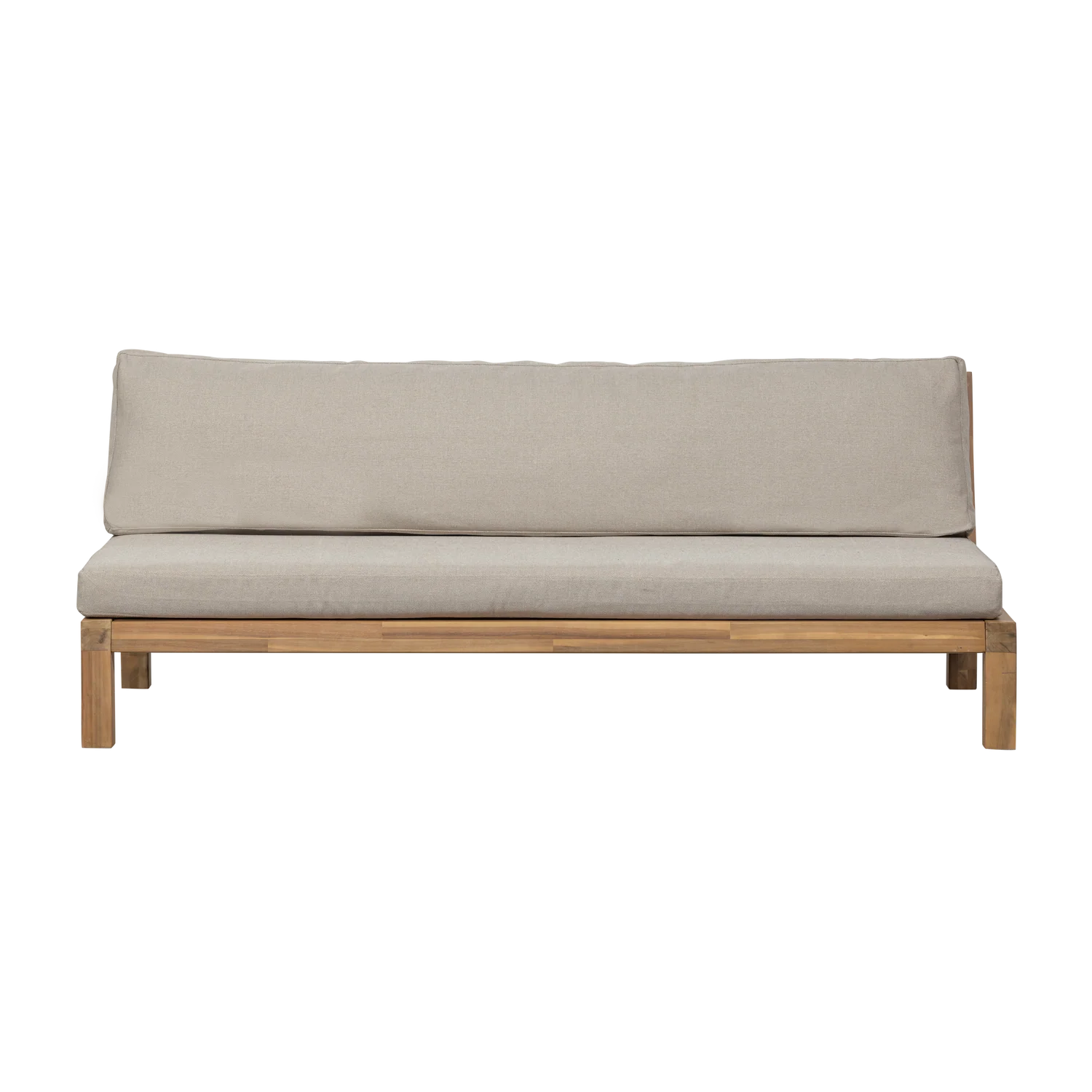 Sofa 3-osobowa zewnętrzna RELAX beżowy z akacjową podstawą - Image 3