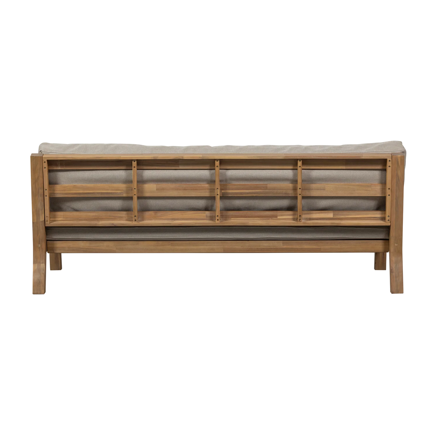 Sofa 3-osobowa zewnętrzna RELAX beżowy z akacjową podstawą - Image 4
