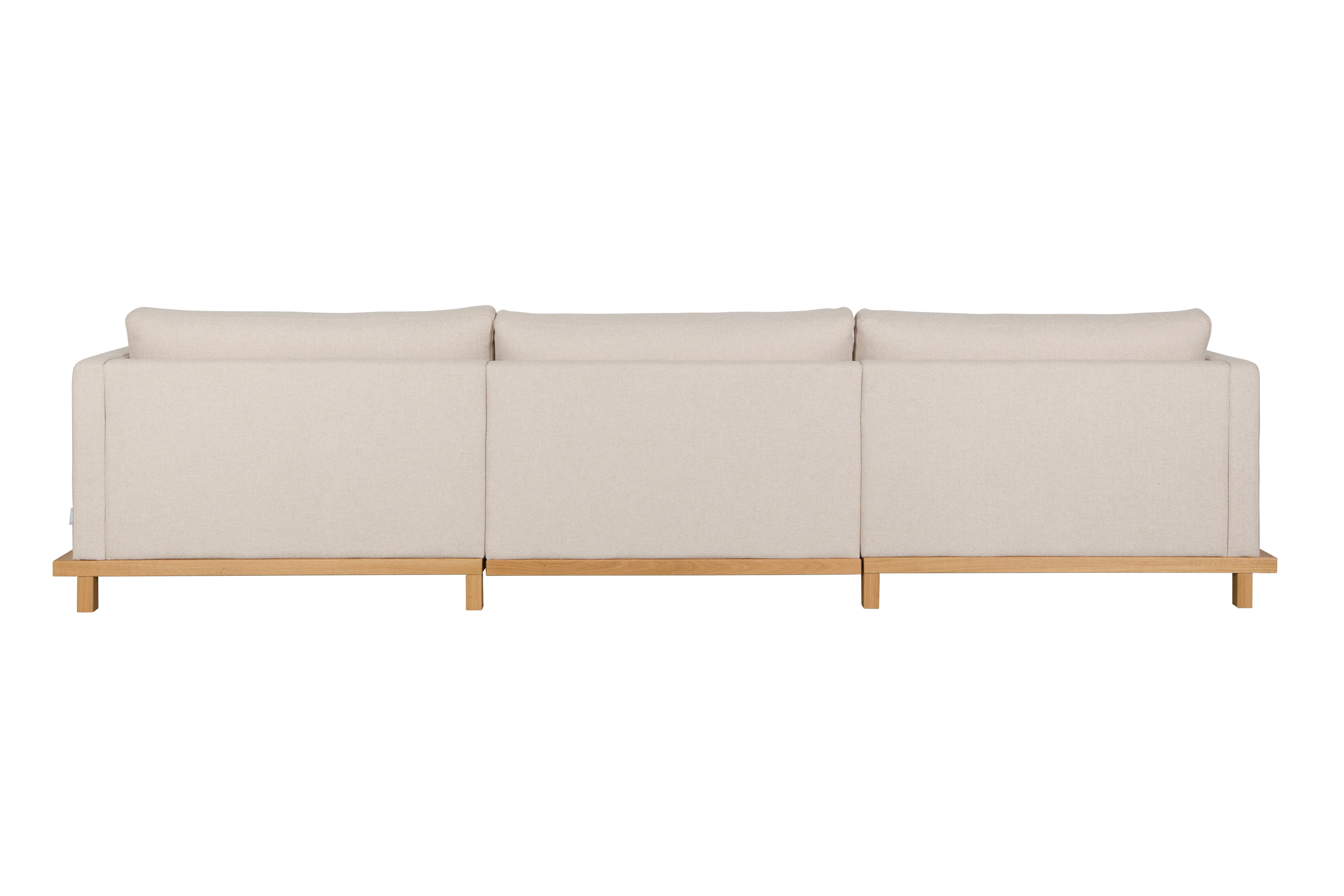 Sofa 4,5-osobowa BLOSSOM beżowy z drewnianą podstawą - Image 4