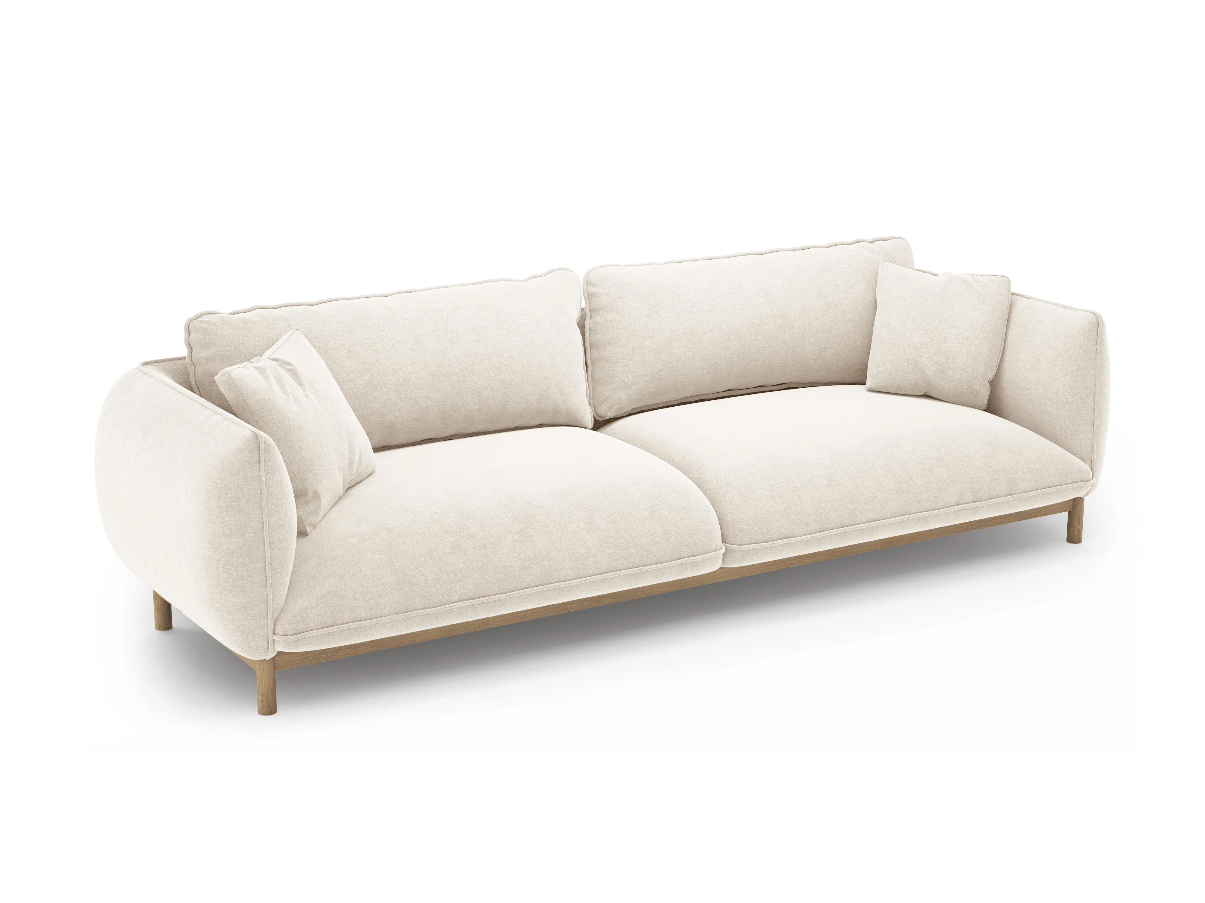 Sofa 4-osobowa ADA kość słoniowa szenil - Image 3