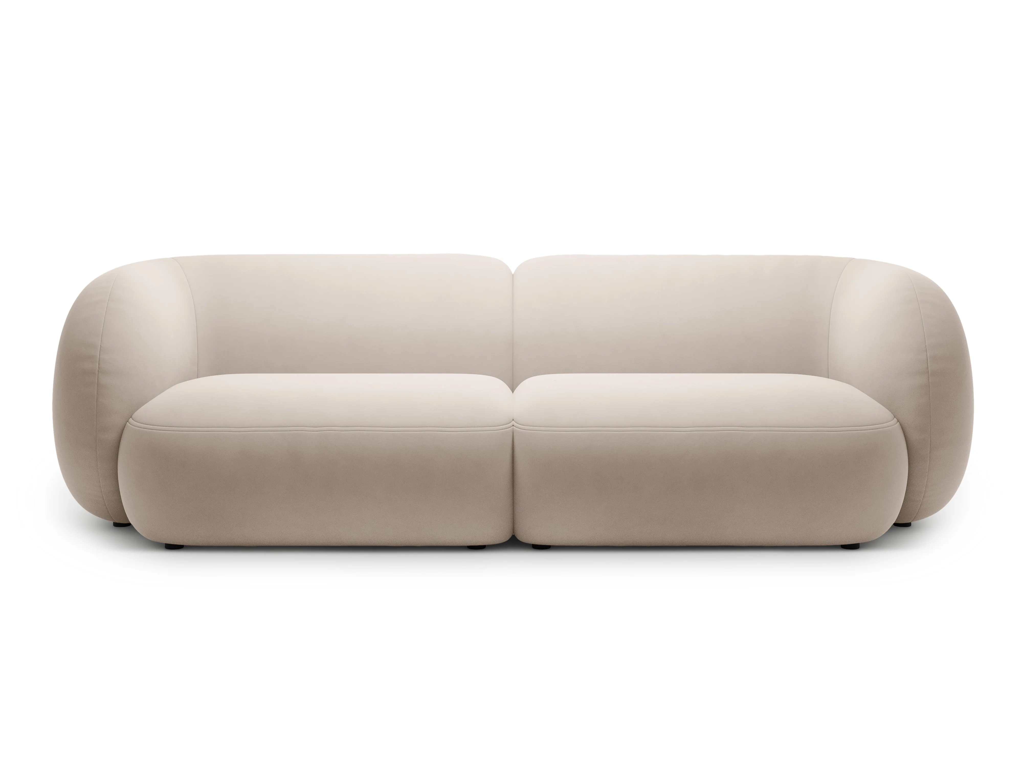Sofa 4-osobowa aksamitna KATE beżowy