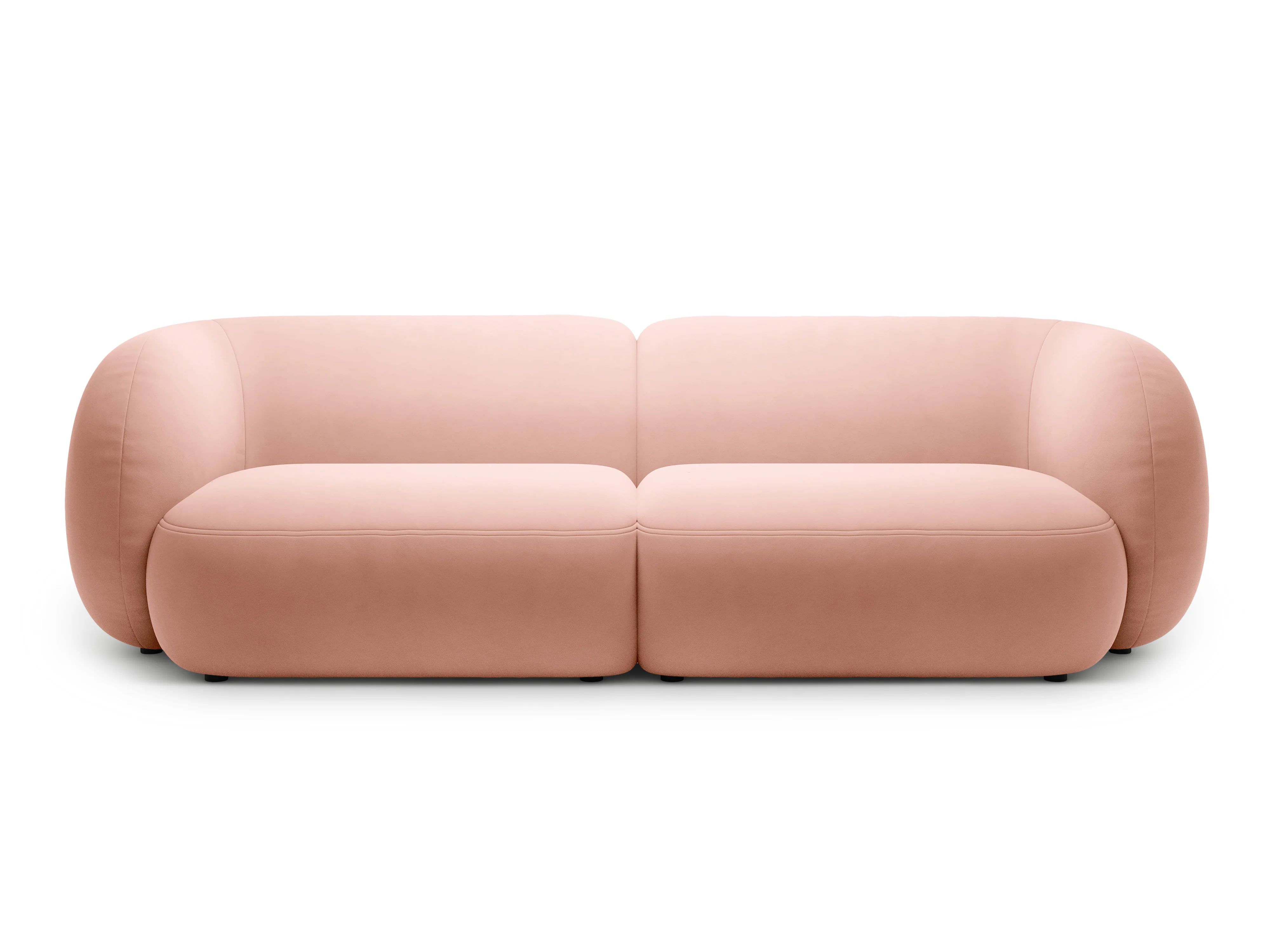 Sofa 4-osobowa aksamitna KATE różowy