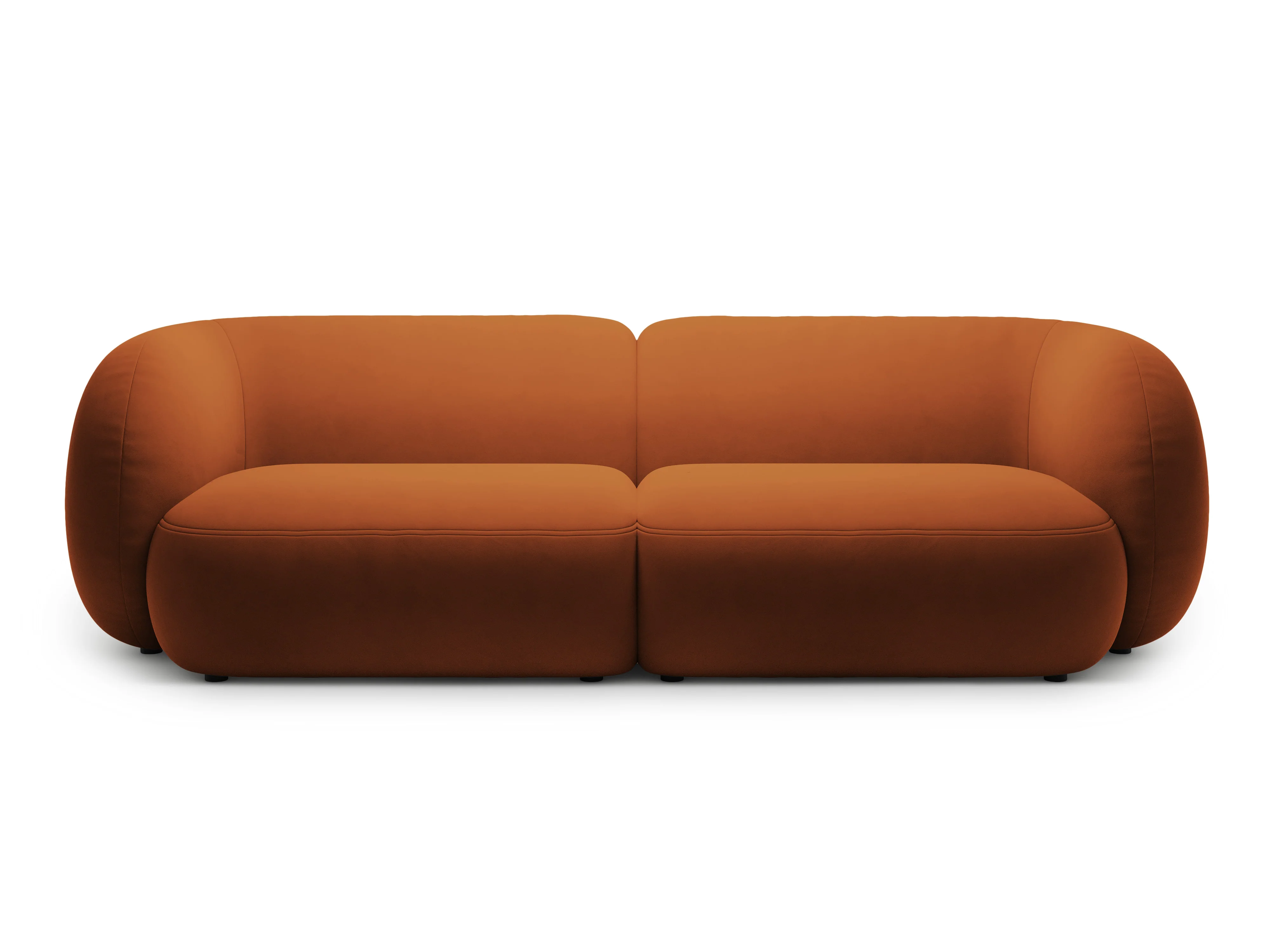 Sofa 4-osobowa aksamitna KATE terracotta