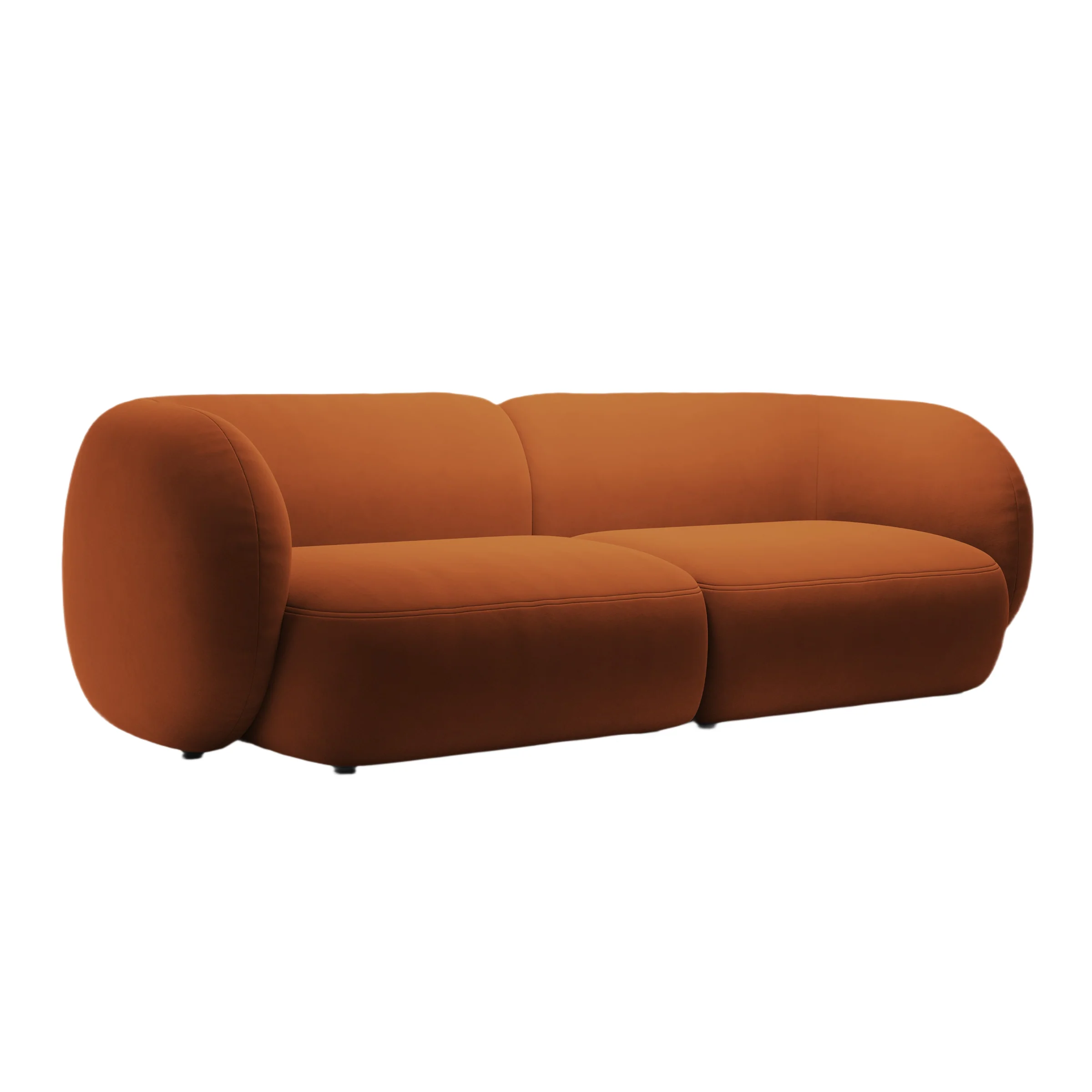 Sofa 4-osobowa aksamitna KATE terracotta - Image 2