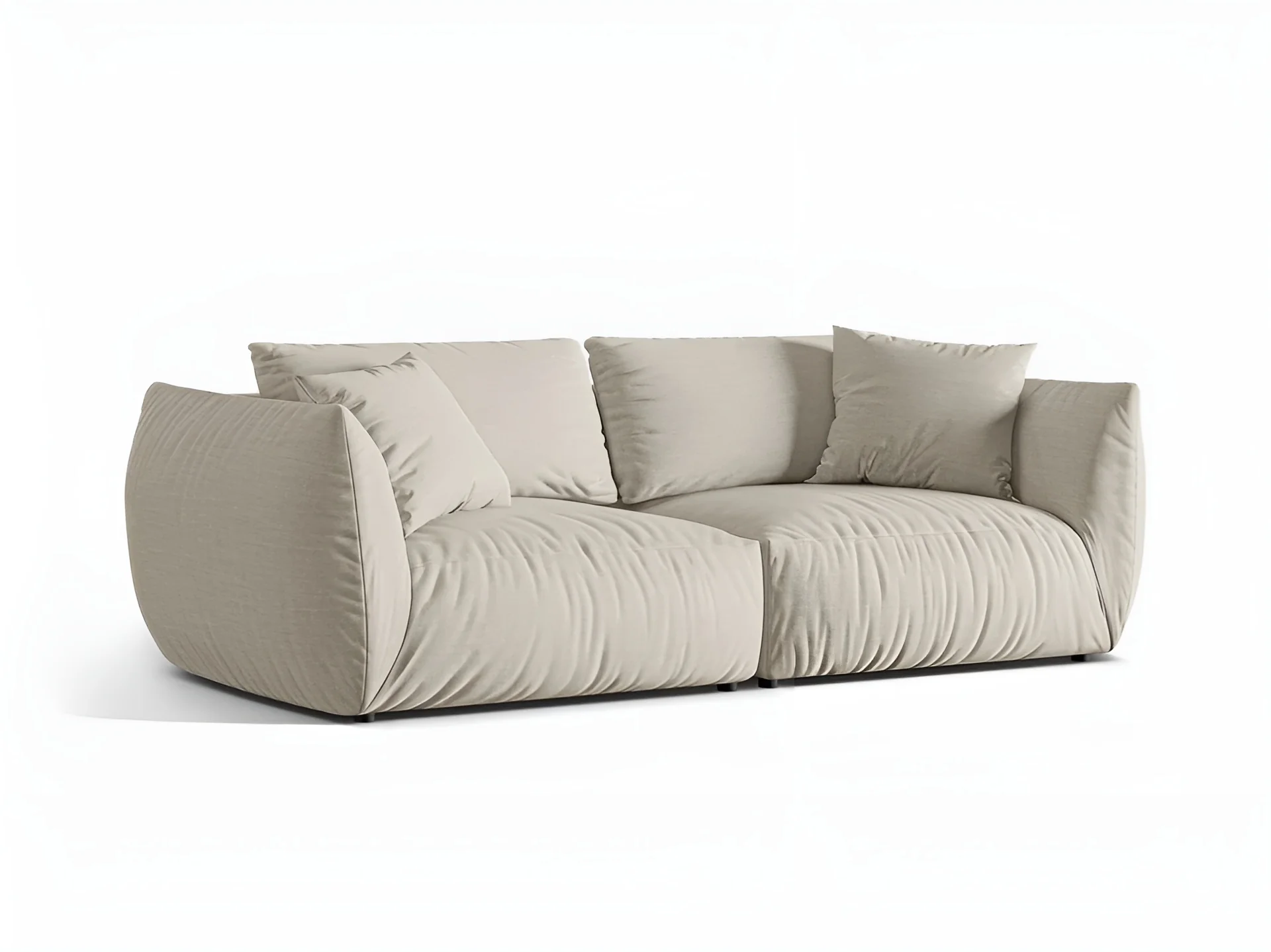 Sofa 4-osobowa CHRIS kremowy szenil - Image 5