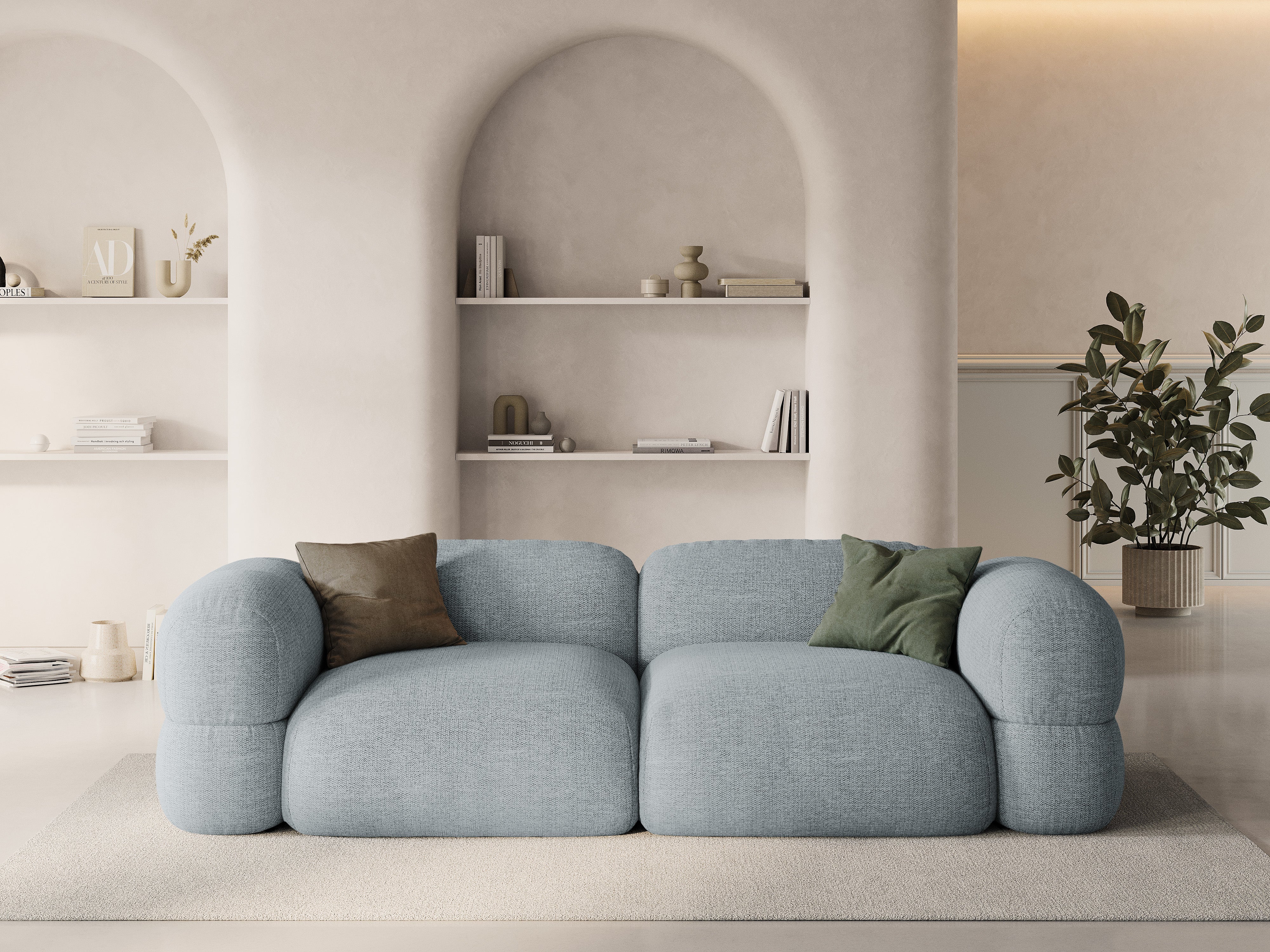 Sofa 4-osobowa ROGER błękitny szenil - Image 2