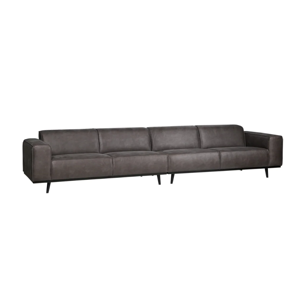 Sofa 4-osobowa STATEMENT ciemnoszara skóra