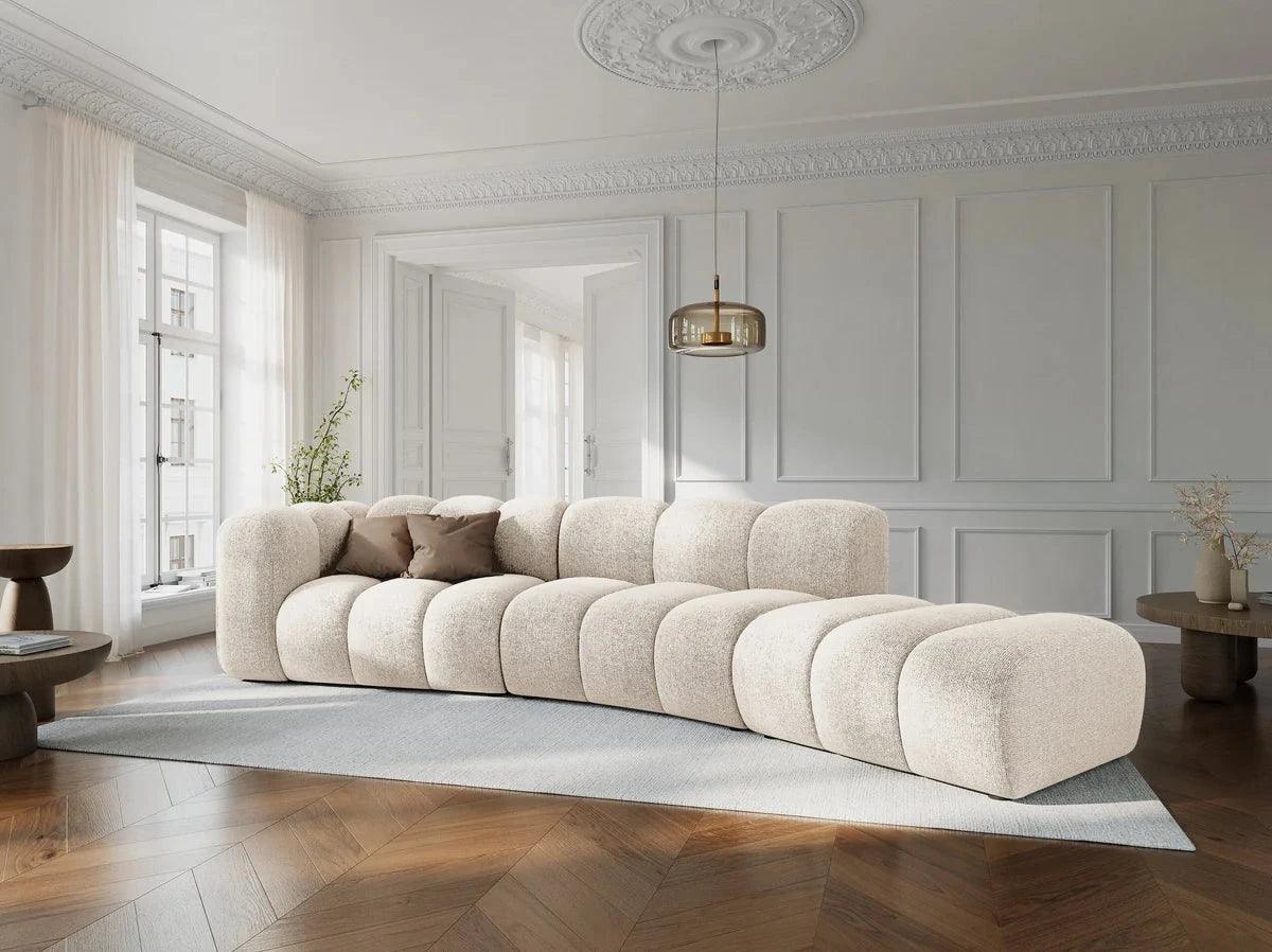 Sofa aksamitna 5-osobowa prawostronna LUPINE ceglany - Image 5