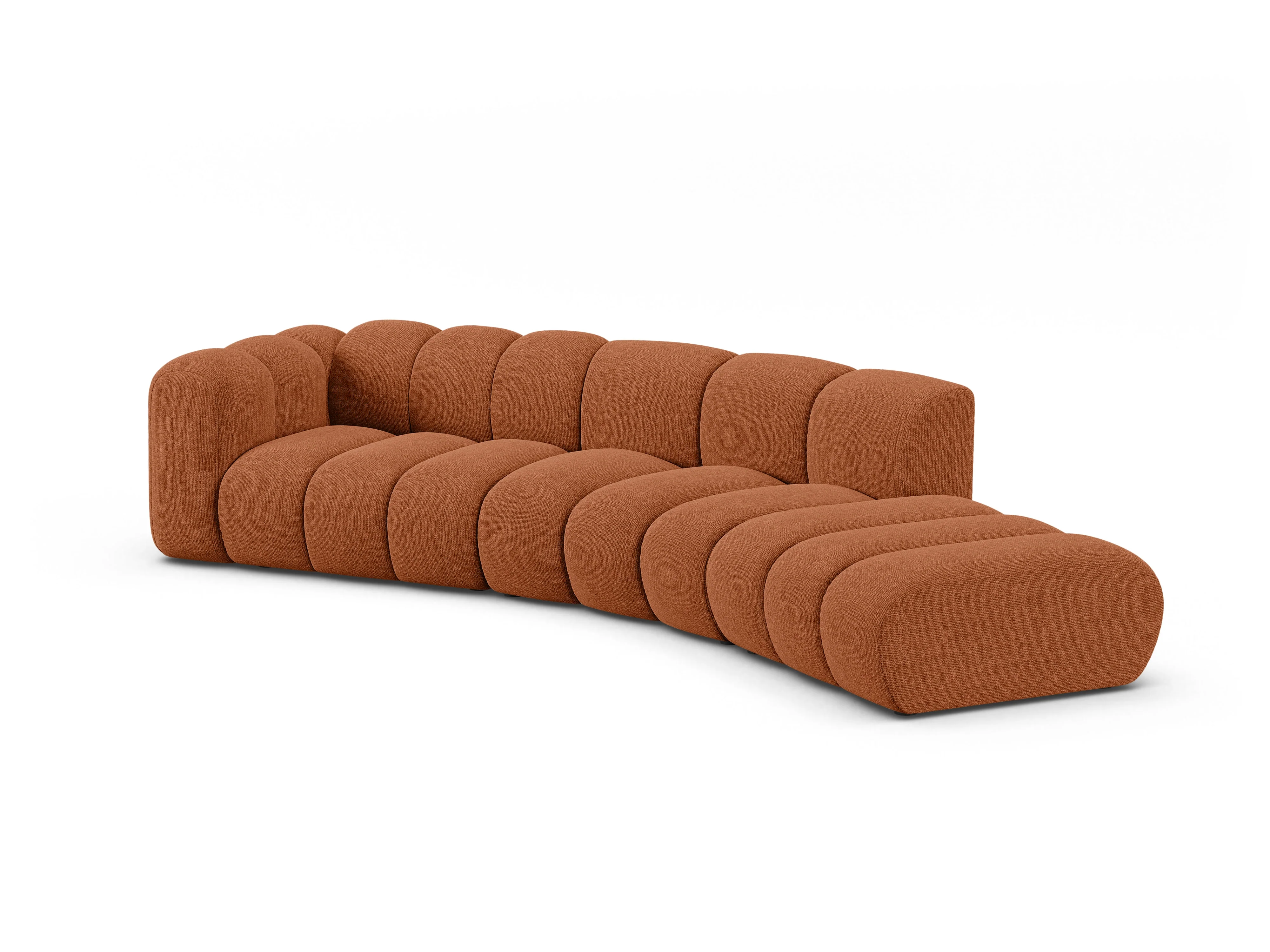 Sofa 5-osobowa prawostronna LUPINE ceglany szenil
