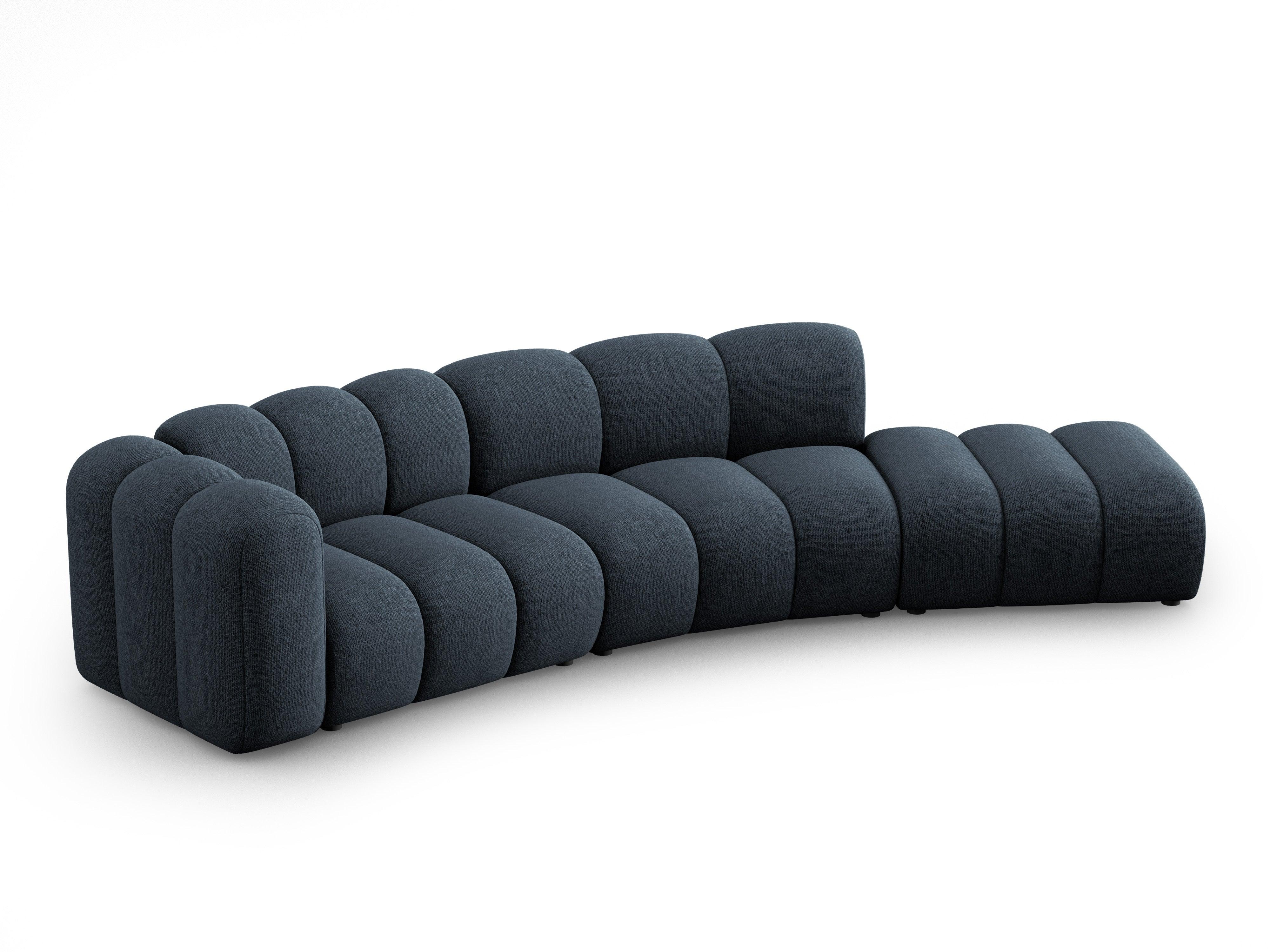 Sofa 5-osobowa prawostronna LUPINE granatowy szenil