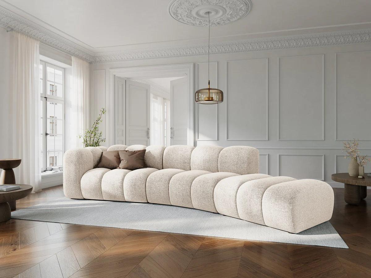 Sofa 5-osobowa prawostronna LUPINE jasny beżowy szenil - Image 2