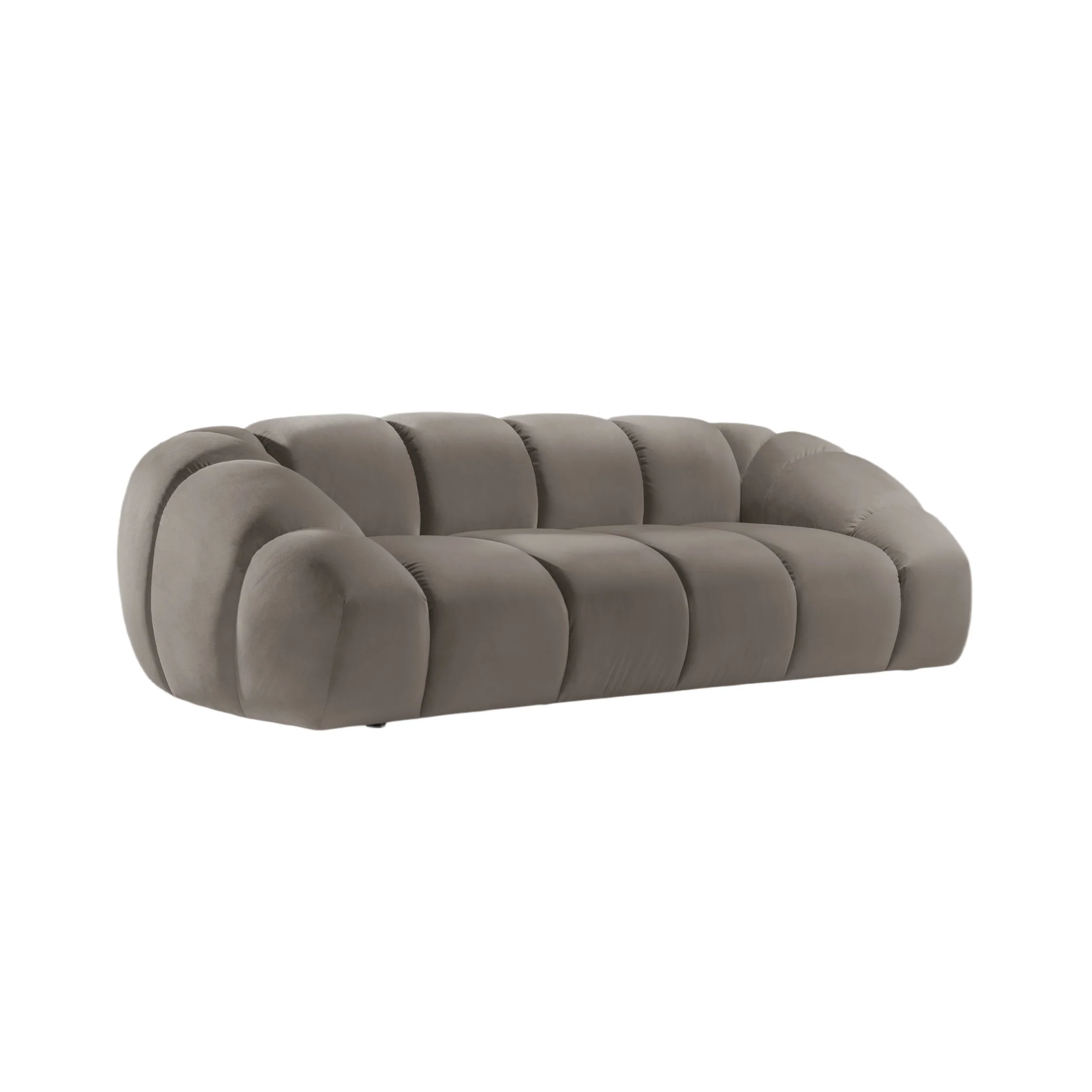 Sofa aksamitna 2,5-osobowa DIANA szarobrązowy