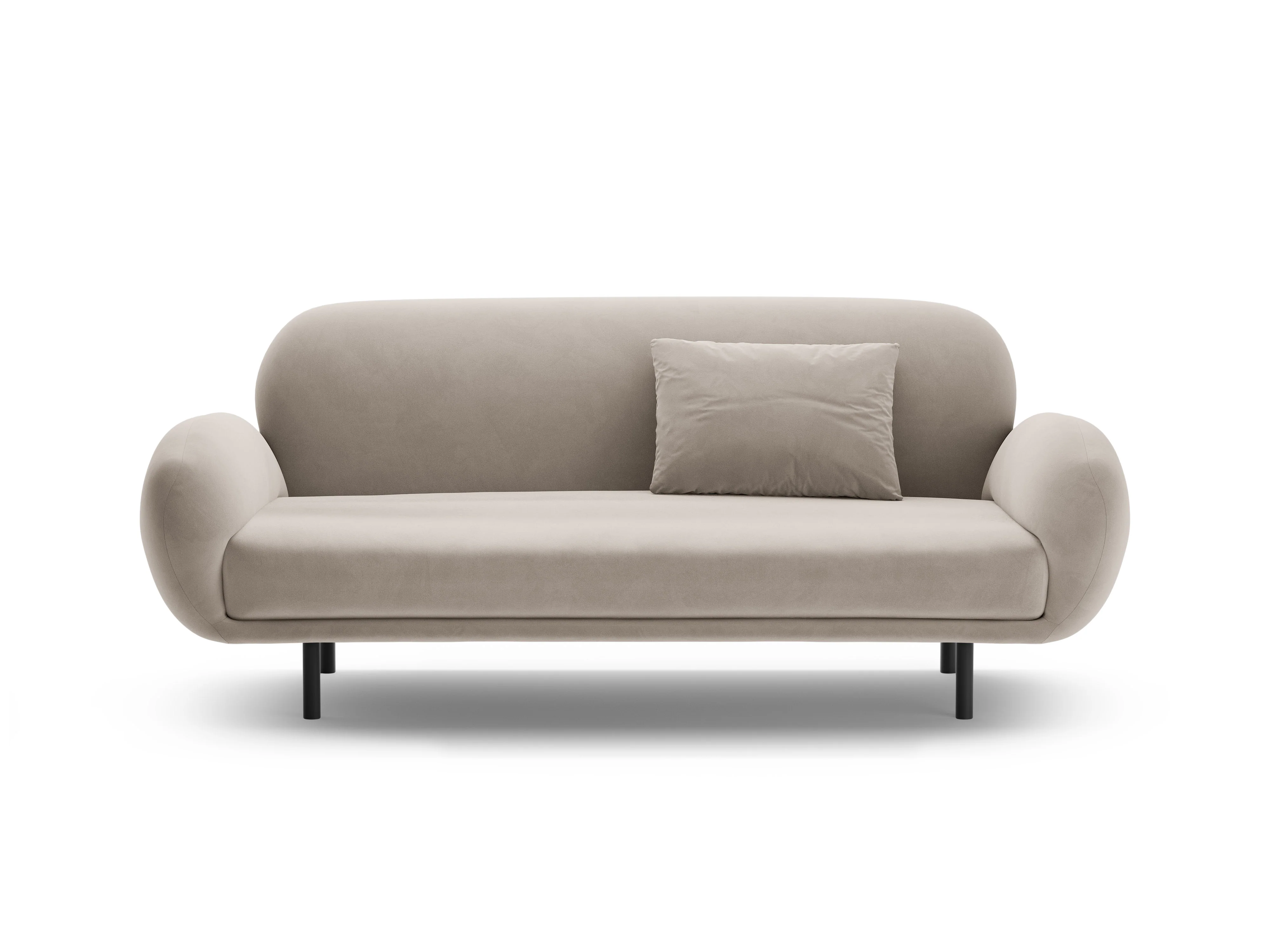 Sofa aksamitna 2,5-osobowa POPPY jasnobeżowy - Image 5