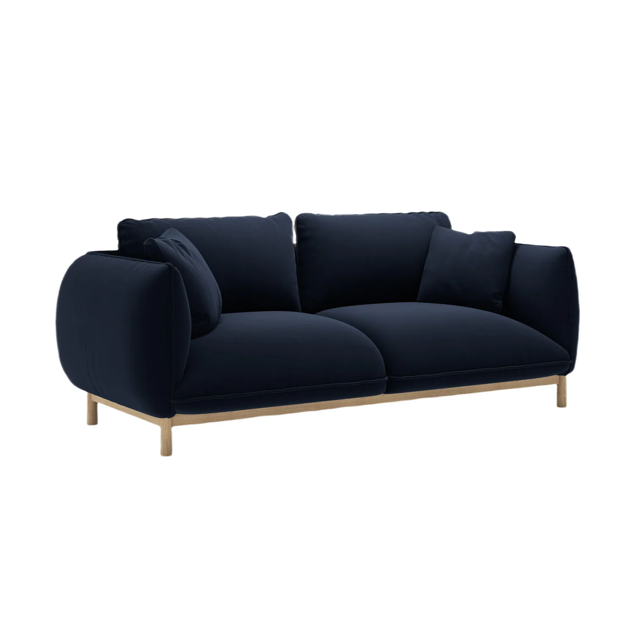 Sofa aksamitna 2-osobowa ADA granat królewski