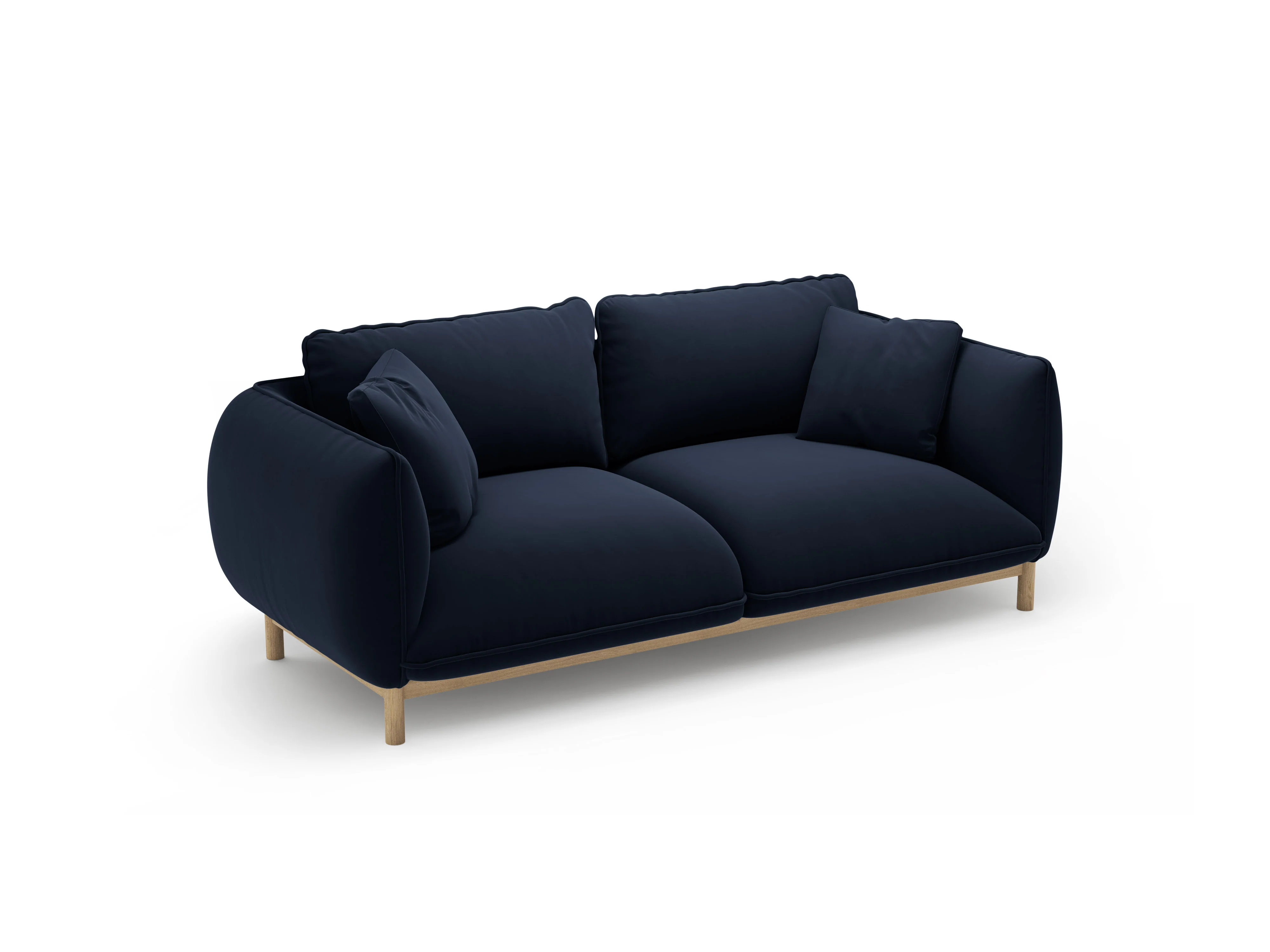 Sofa aksamitna 2-osobowa ADA granat królewski - Image 4