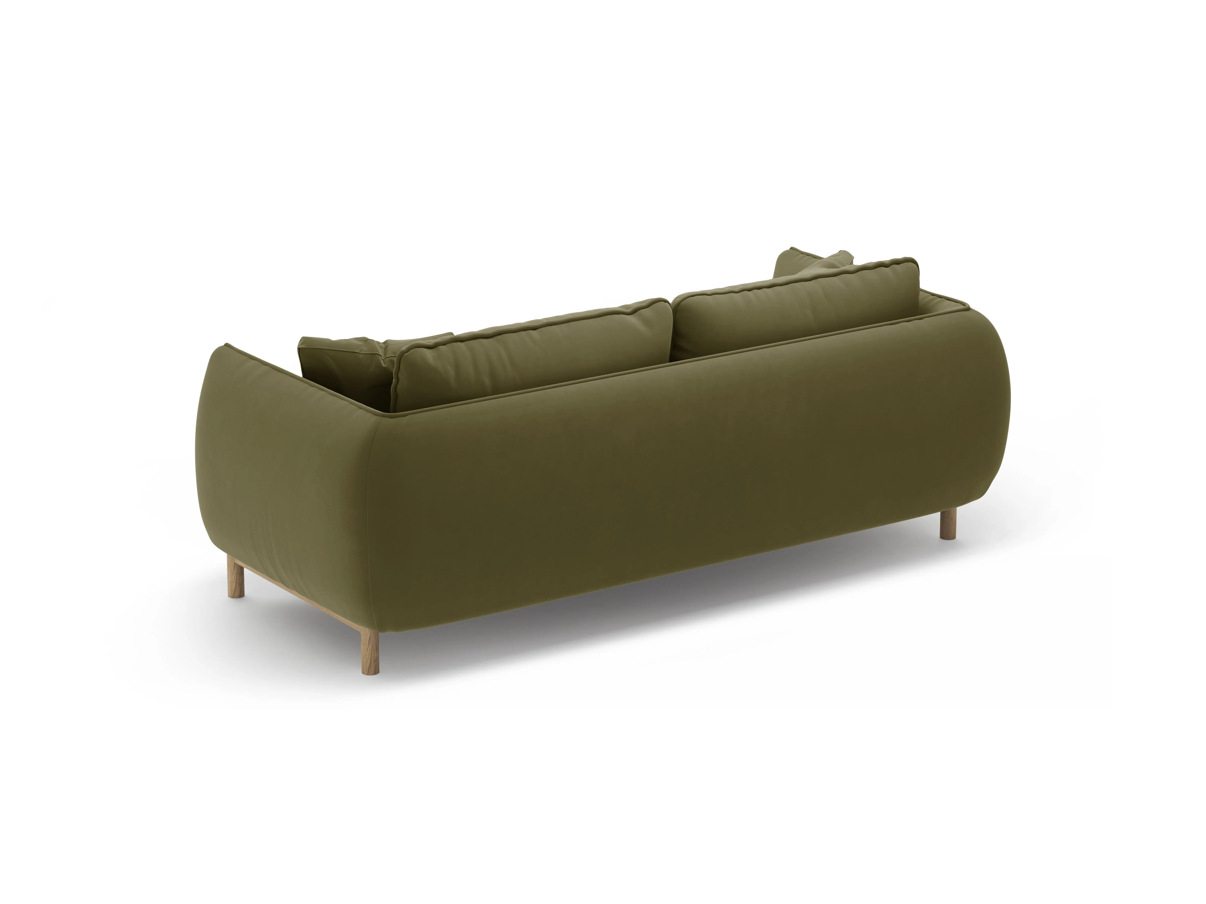 Sofa aksamitna 2-osobowa ADA jasnozielony - Image 4