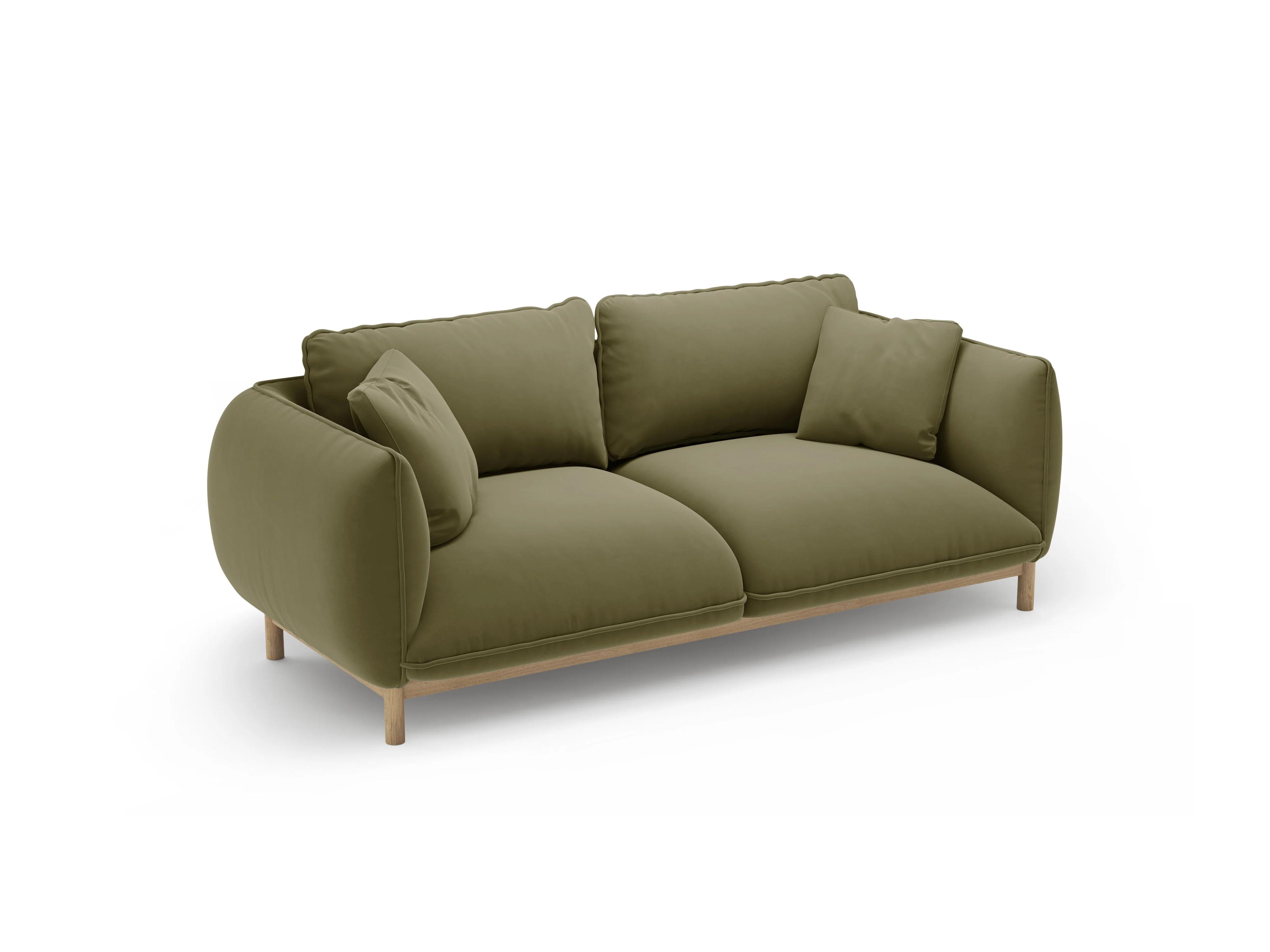 Sofa aksamitna 2-osobowa ADA jasnozielony - Image 5