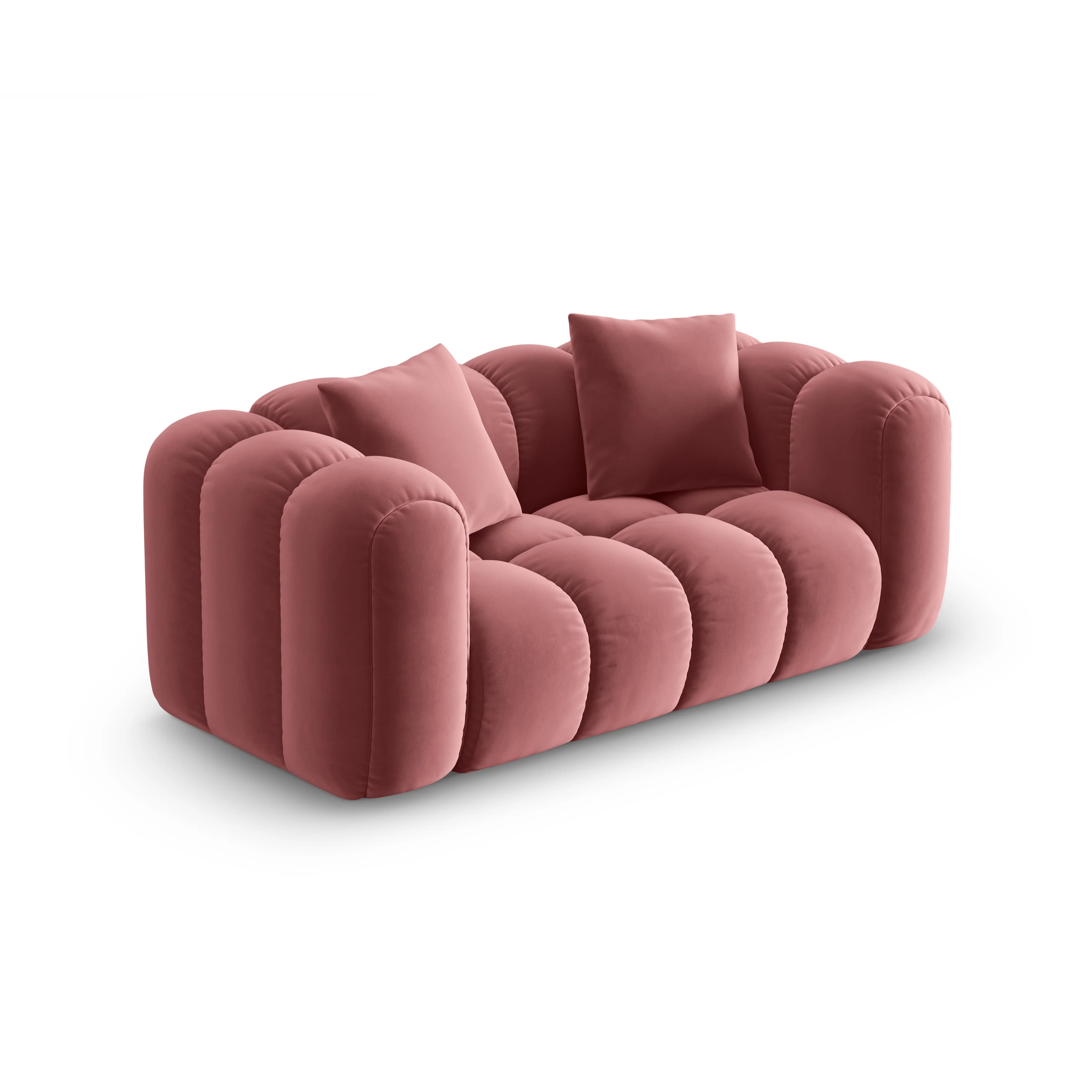 Sofa aksamitna 2-osobowa ASTRO różowy