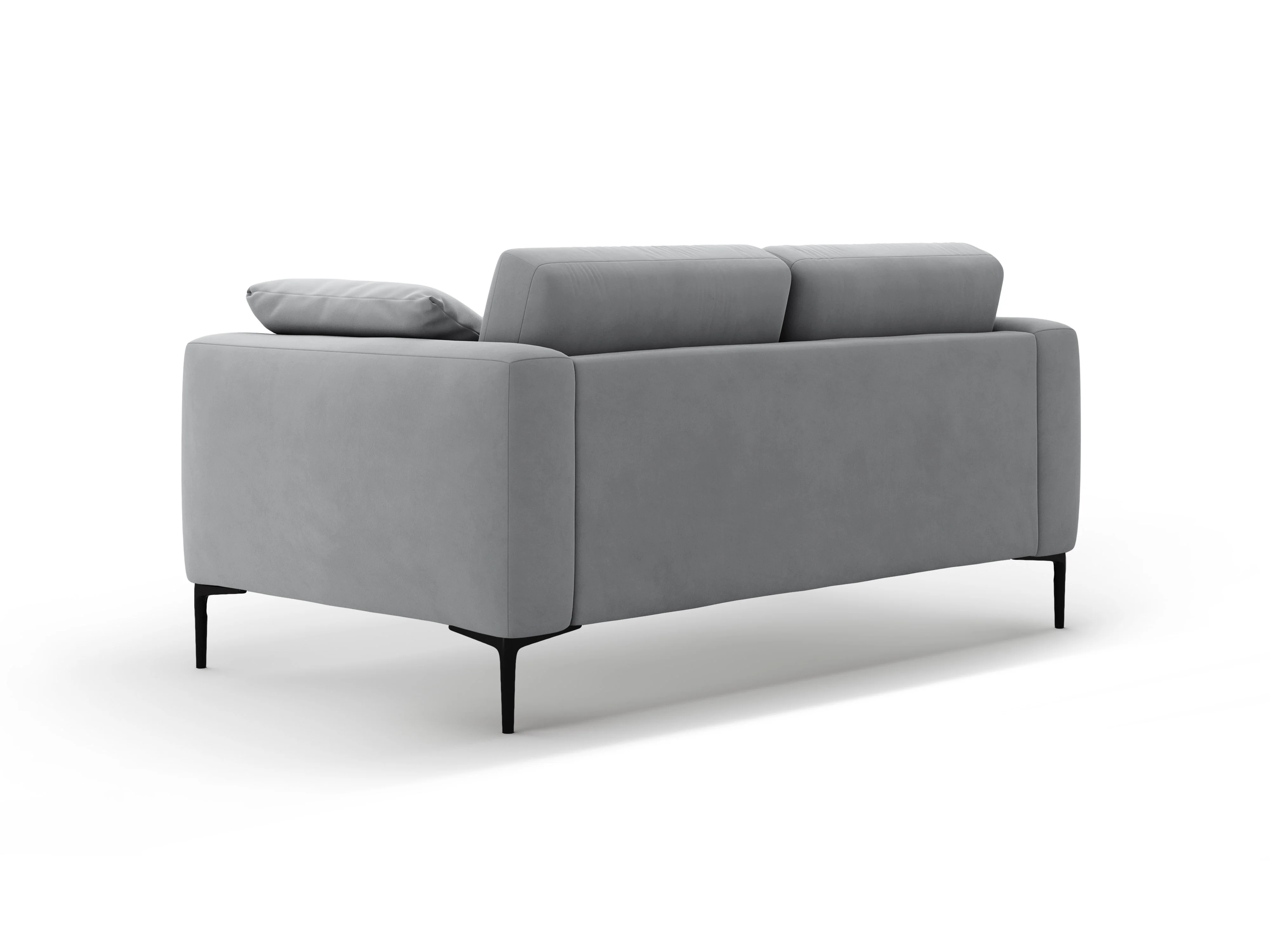 Sofa aksamitna 2-osobowa BEMY szary - Image 5