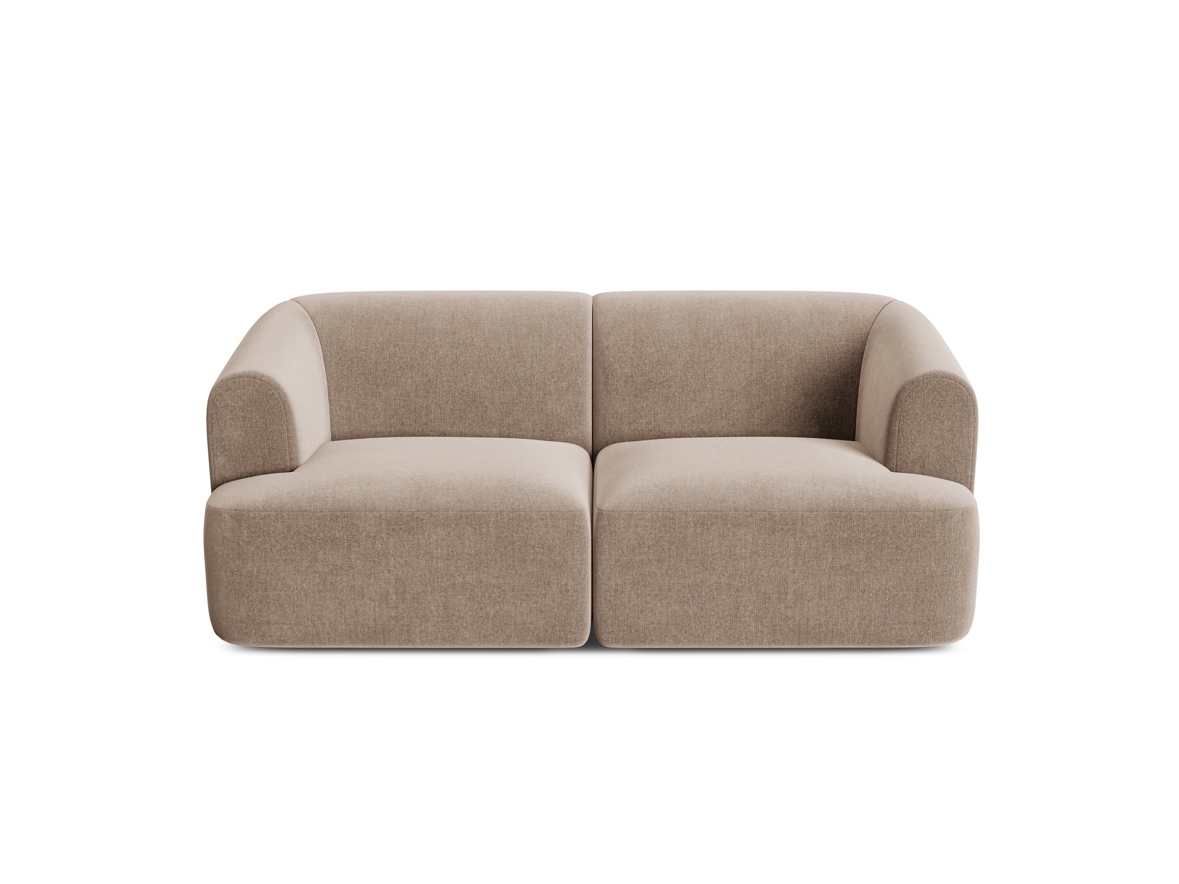 Sofa aksamitna 2-osobowa CAMPI ciemnobeżowy - Image 4