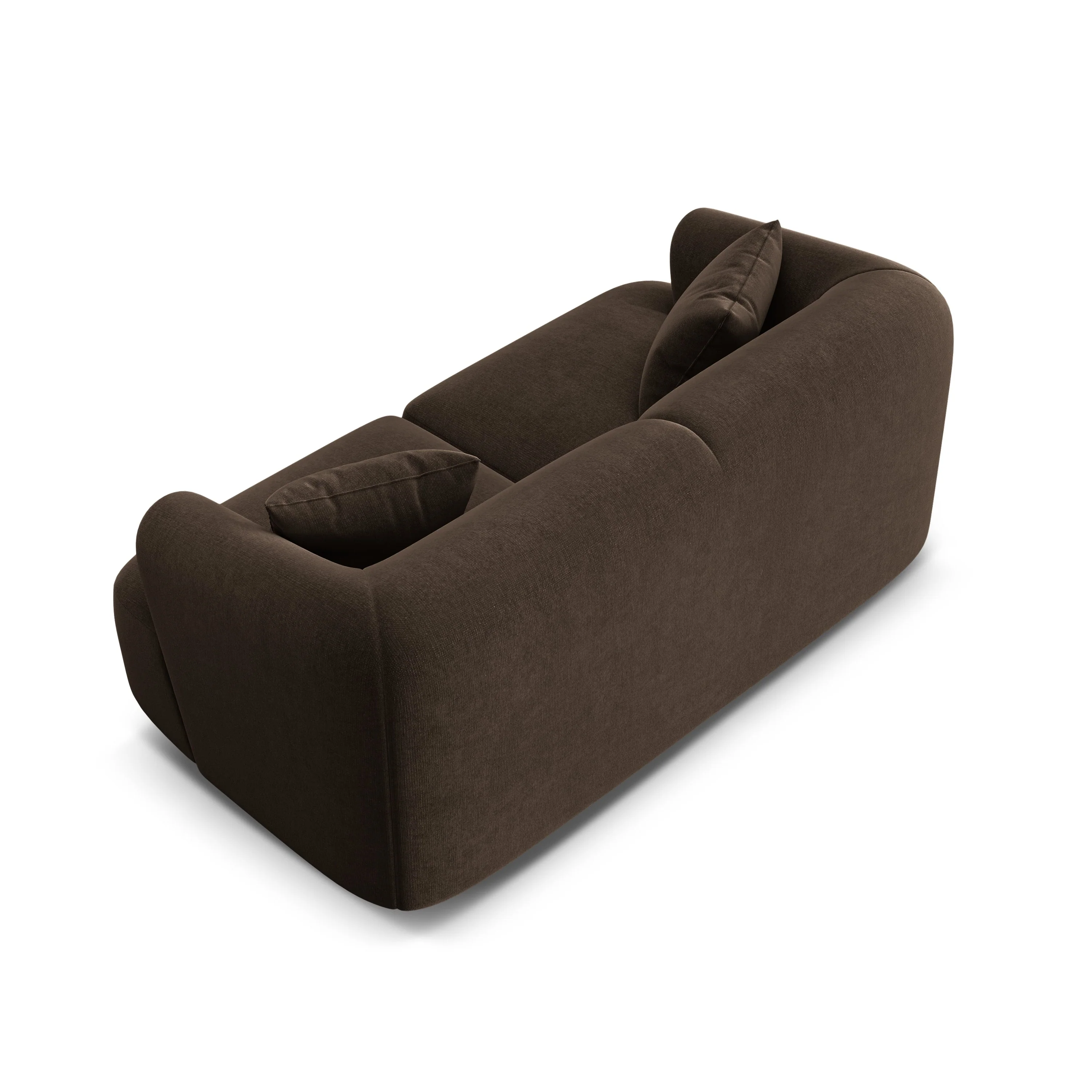 Sofa aksamitna 2-osobowa CAMPI czekoladowy - Image 6