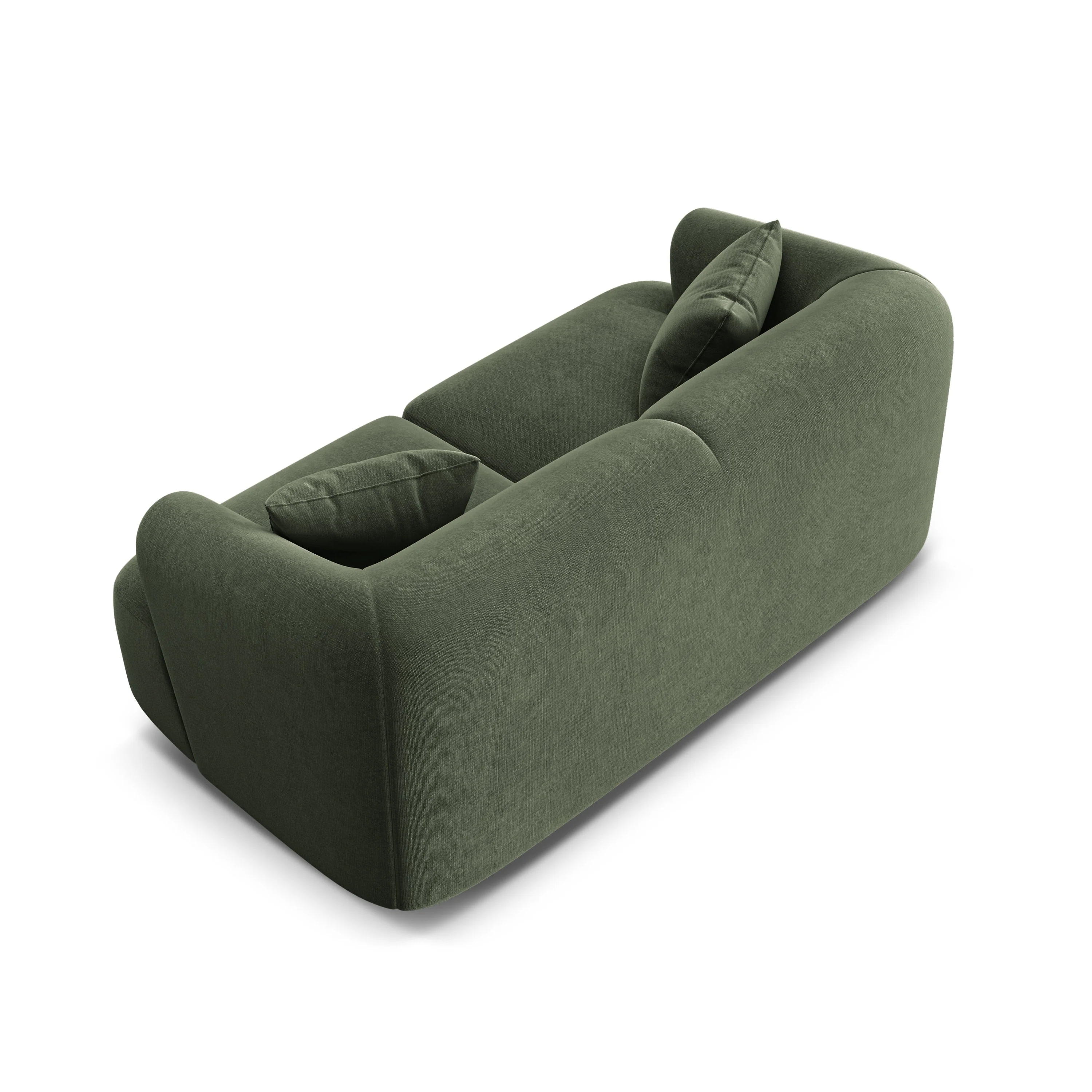 Sofa aksamitna 2-osobowa CAMPI zielony - Image 5