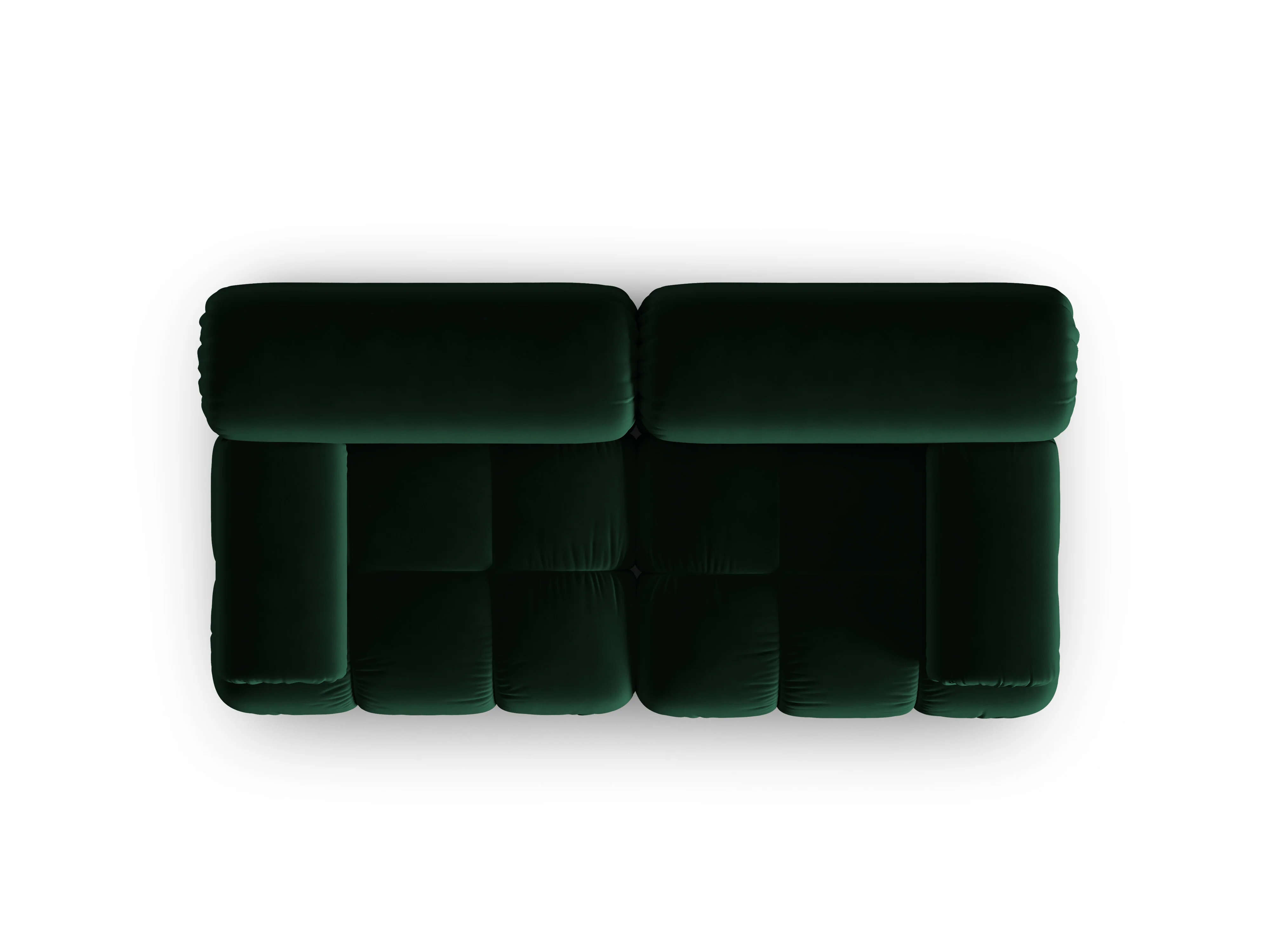Sofa aksamitna 2-osobowa CORTINA butelkowy zielony - Image 4