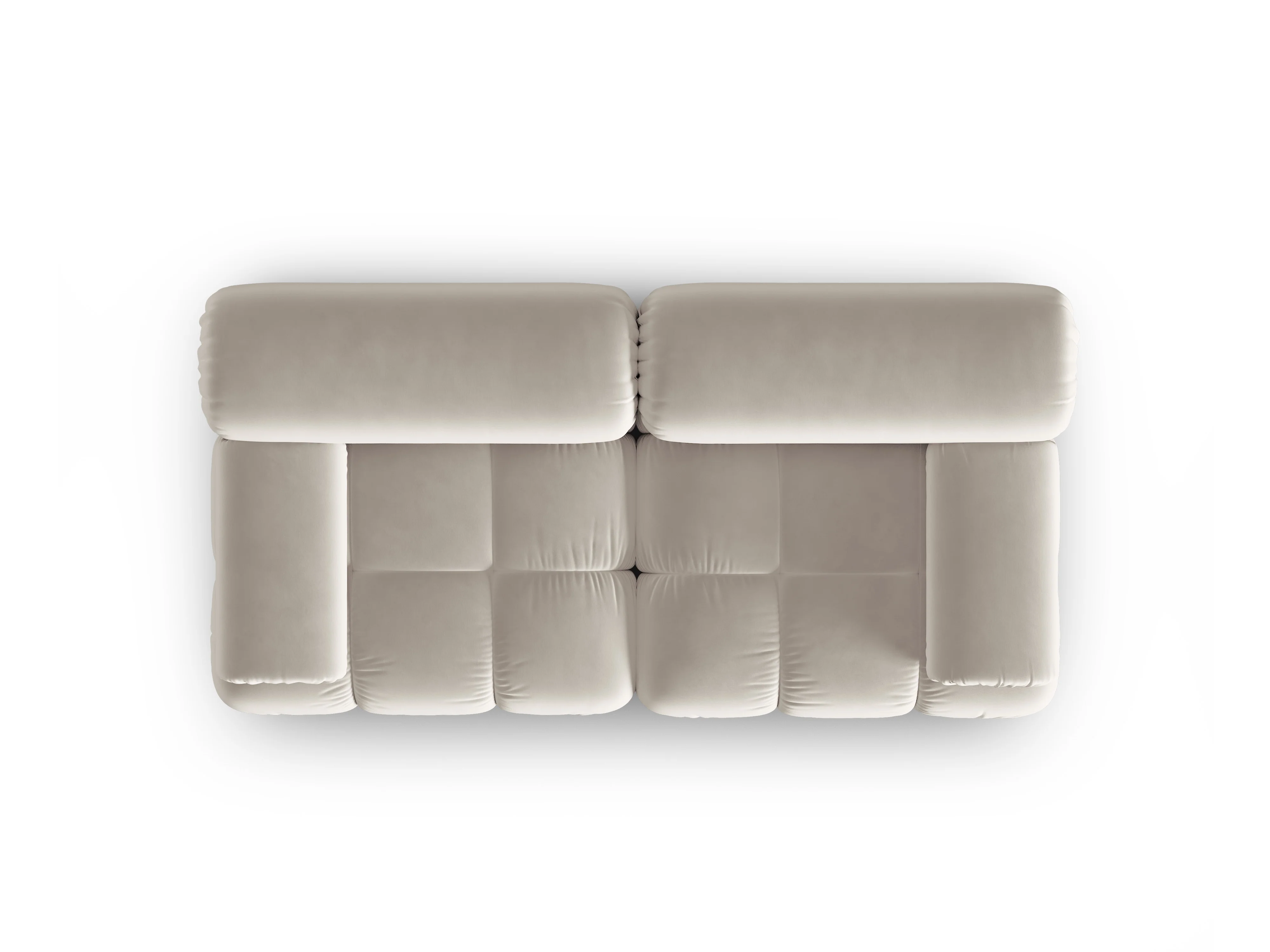 Sofa aksamitna 2-osobowa CORTINA beżowy - Image 4