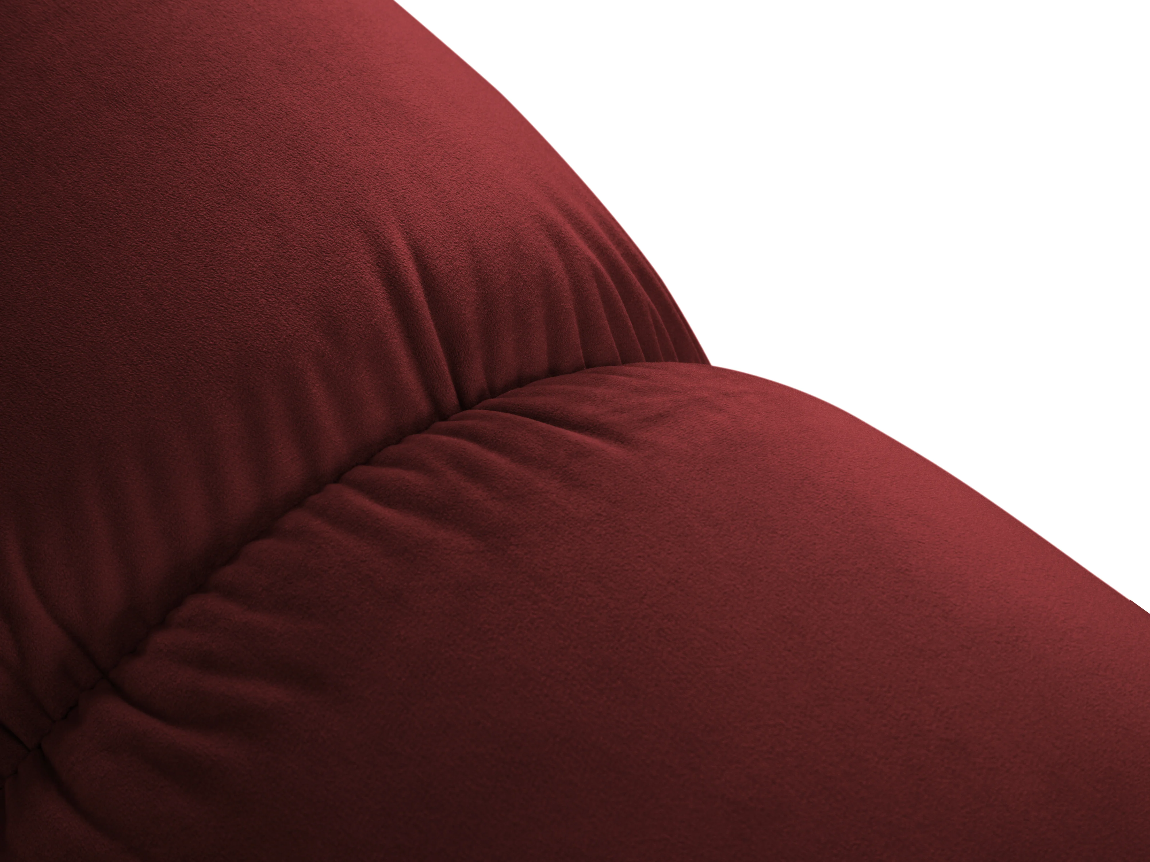 Sofa aksamitna 2-osobowa CORTINA winny czerwony - Image 5