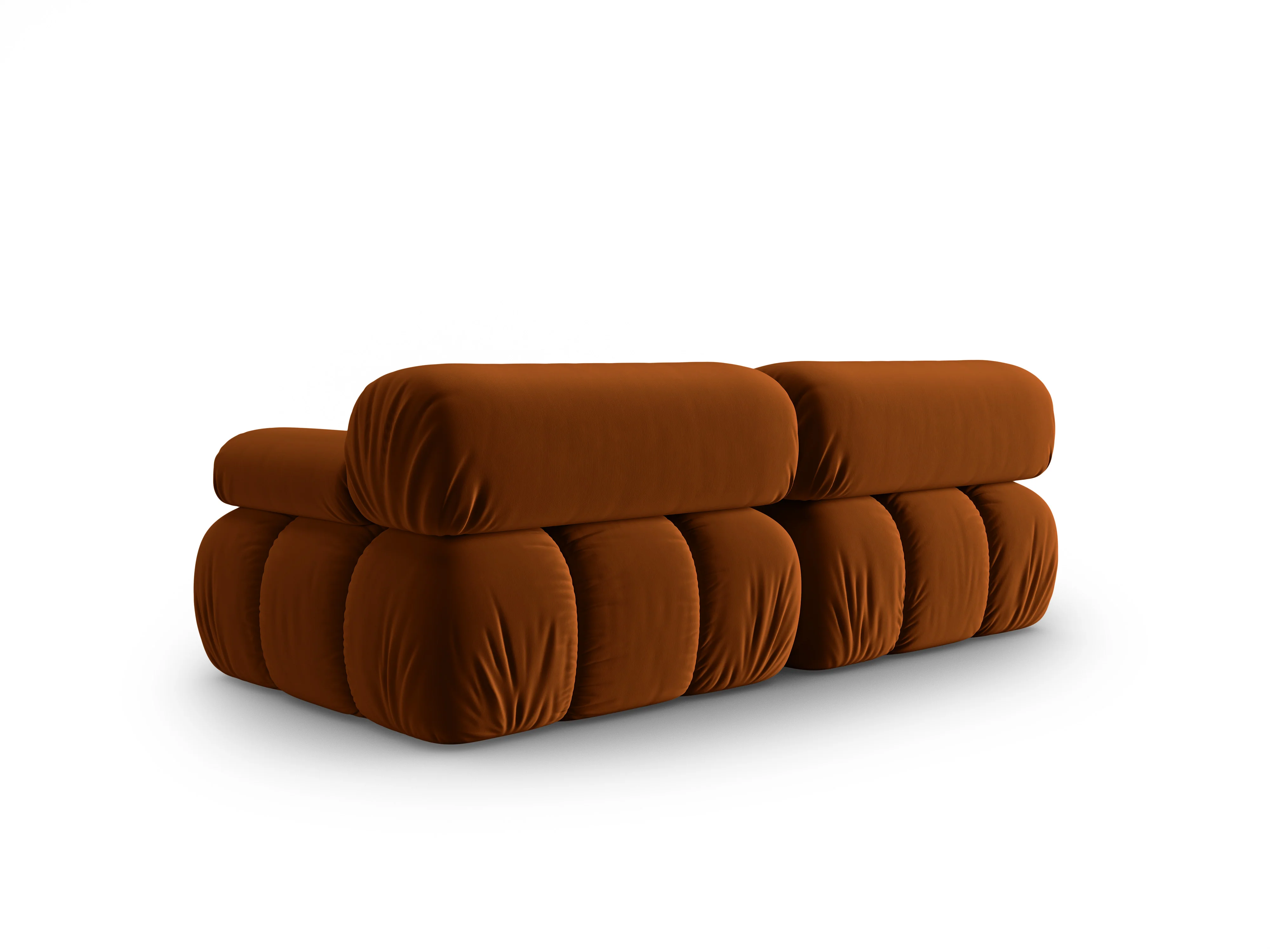 Sofa aksamitna 2-osobowa CORTINA ceglany - Image 3