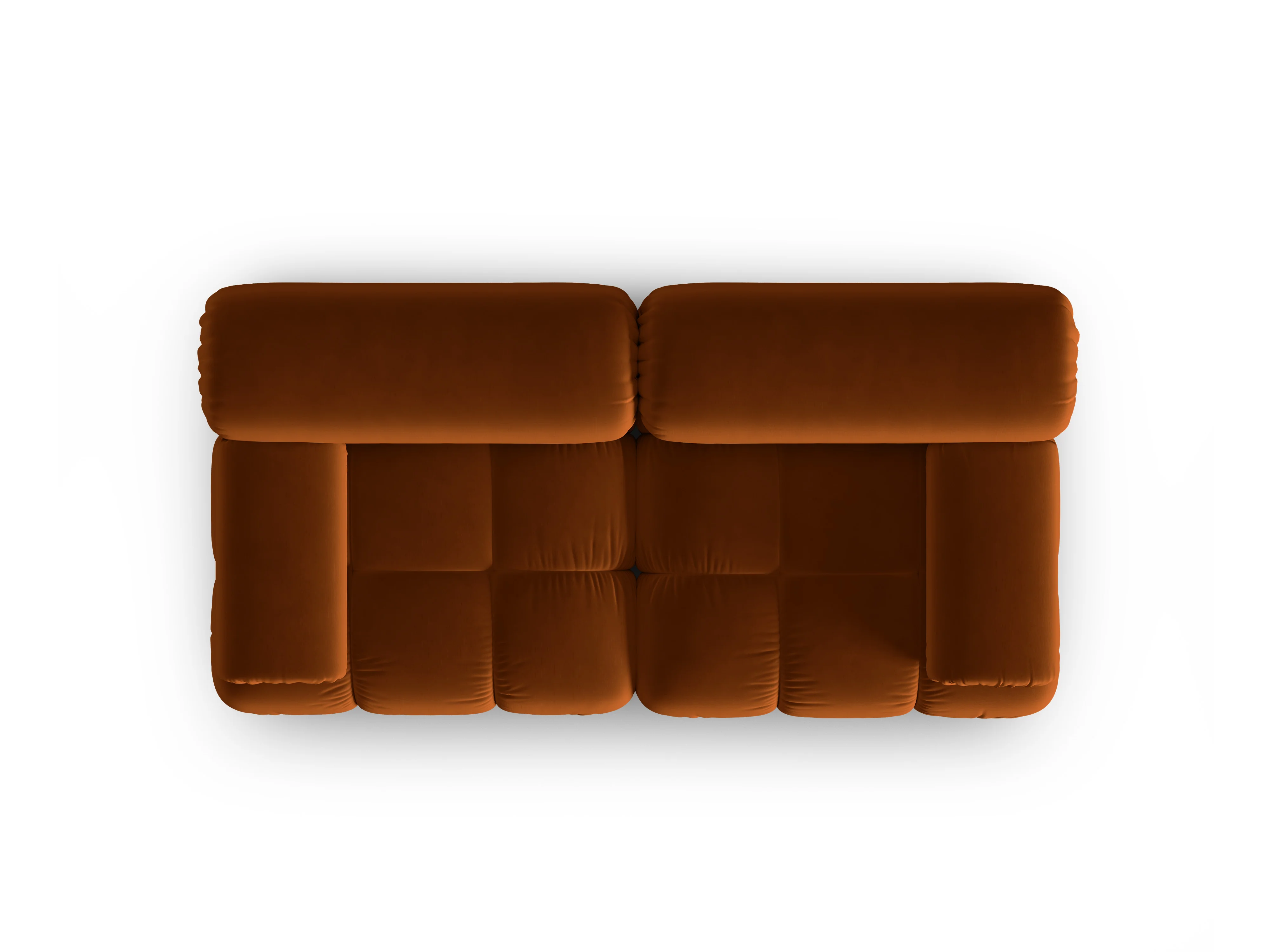Sofa aksamitna 2-osobowa CORTINA ceglany - Image 4