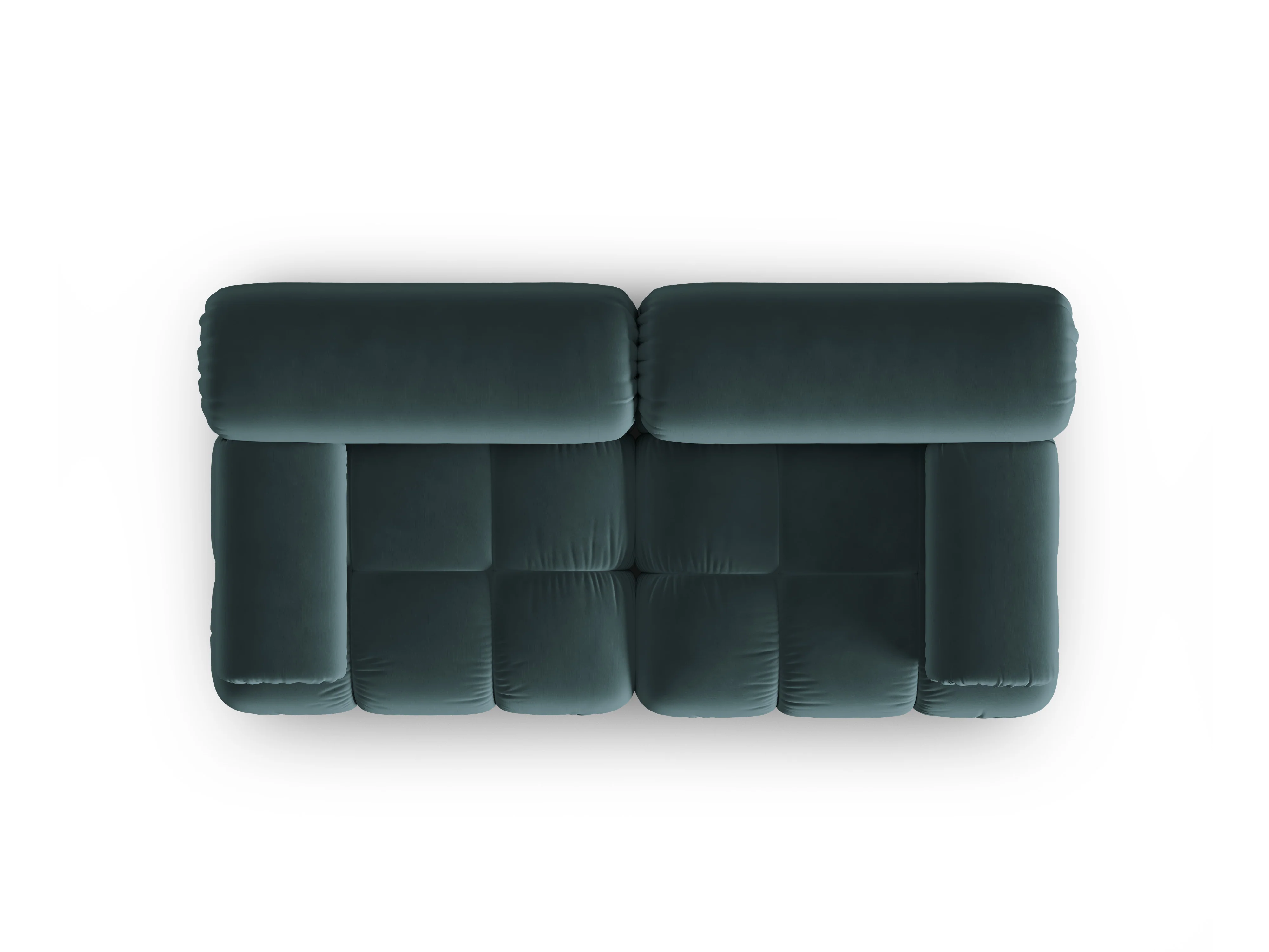Sofa aksamitna 2-osobowa CORTINA turkusowy - Image 4