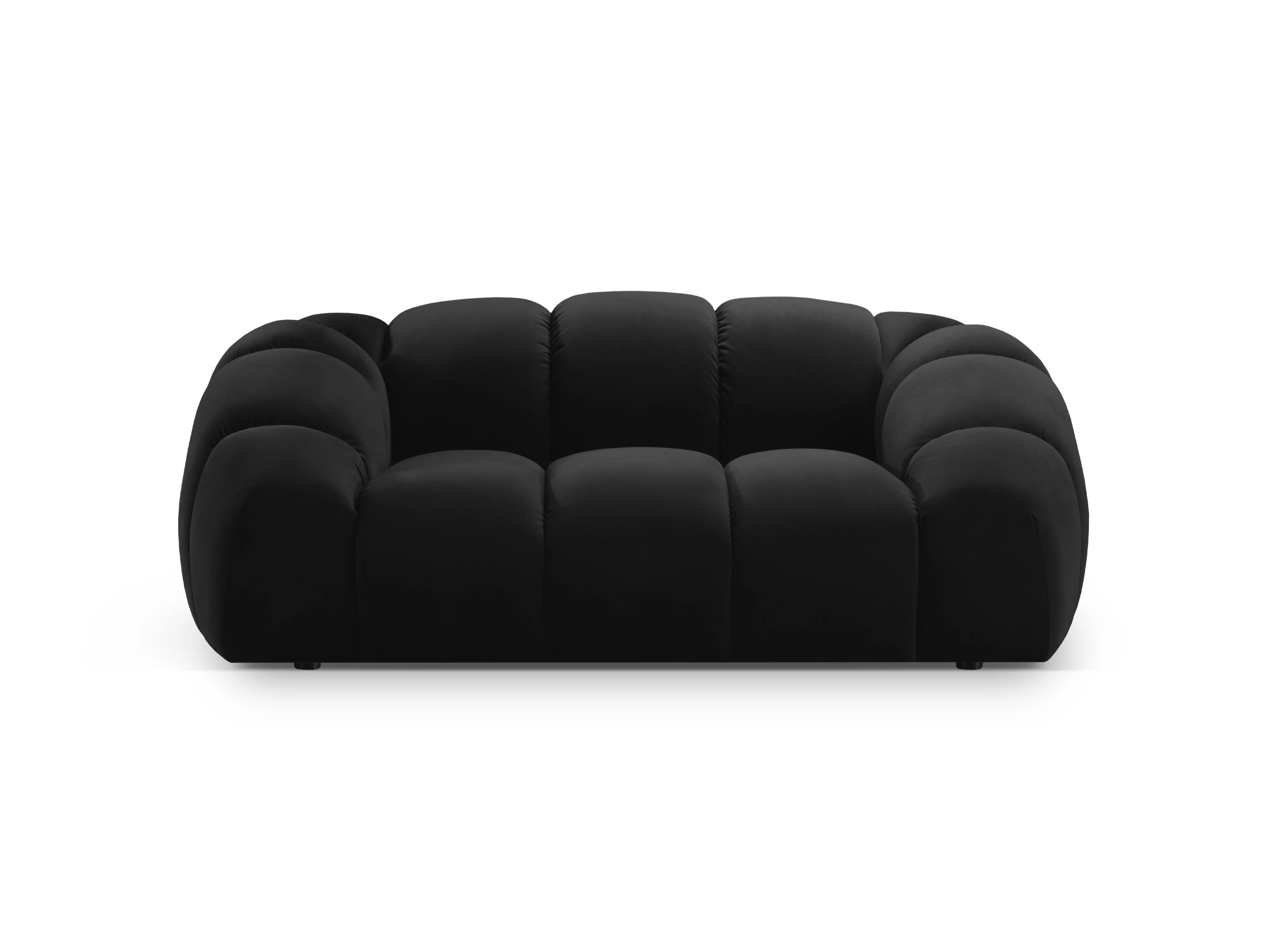 Sofa aksamitna 2-osobowa DIANA czarny - Image 3