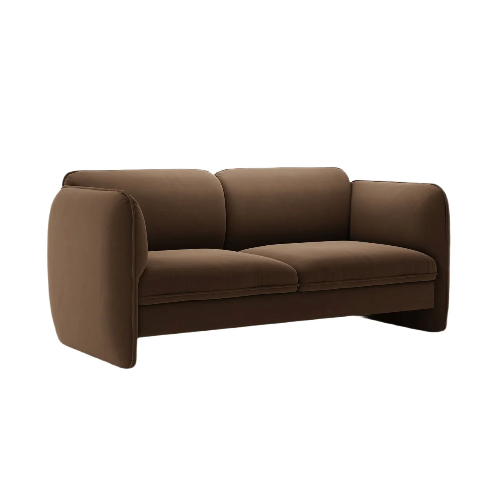 Sofa aksamitna 2-osobowa GEORGIA czekoladowy