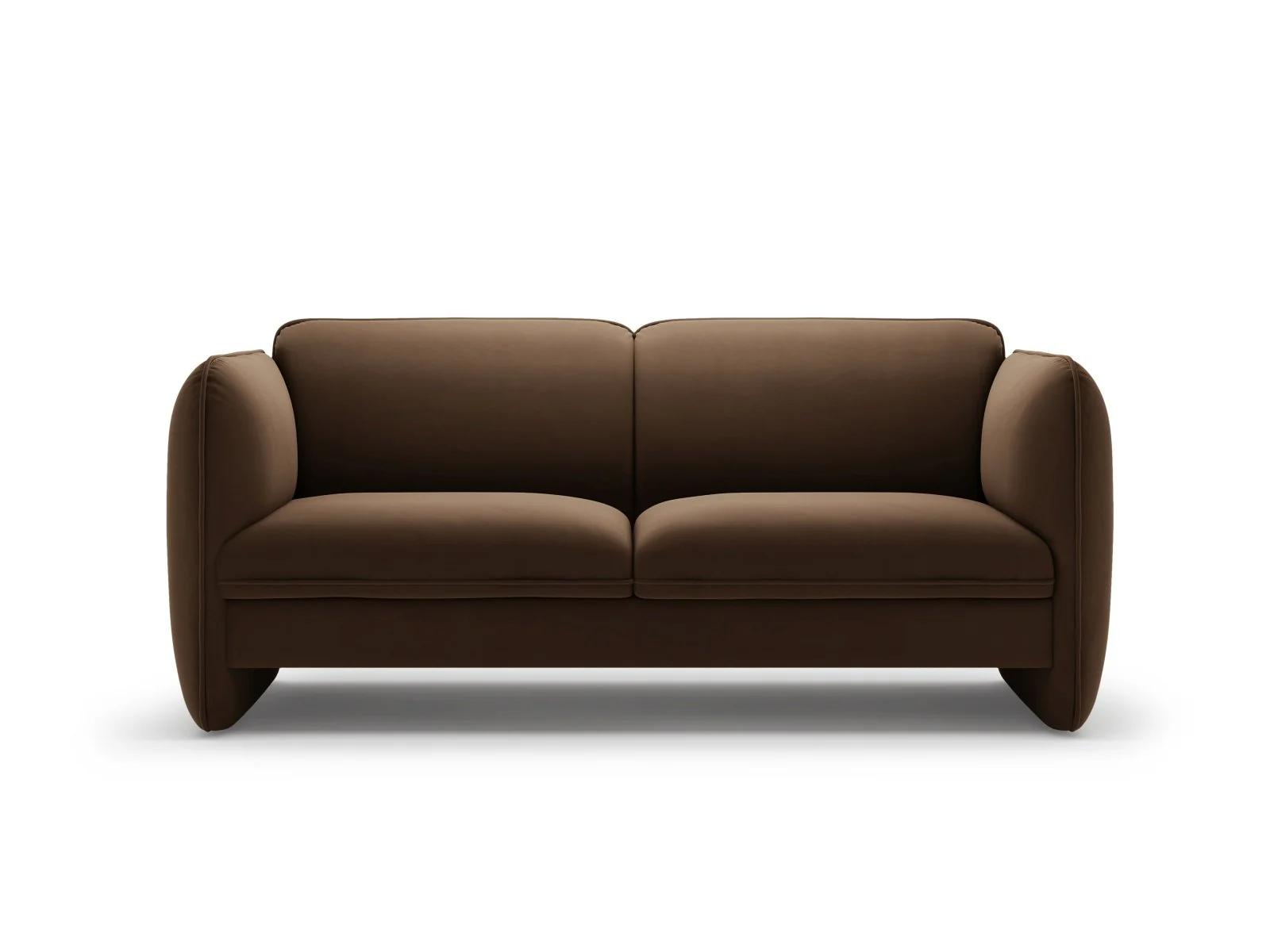 Sofa aksamitna 2-osobowa GEORGIA czekoladowy - Image 3
