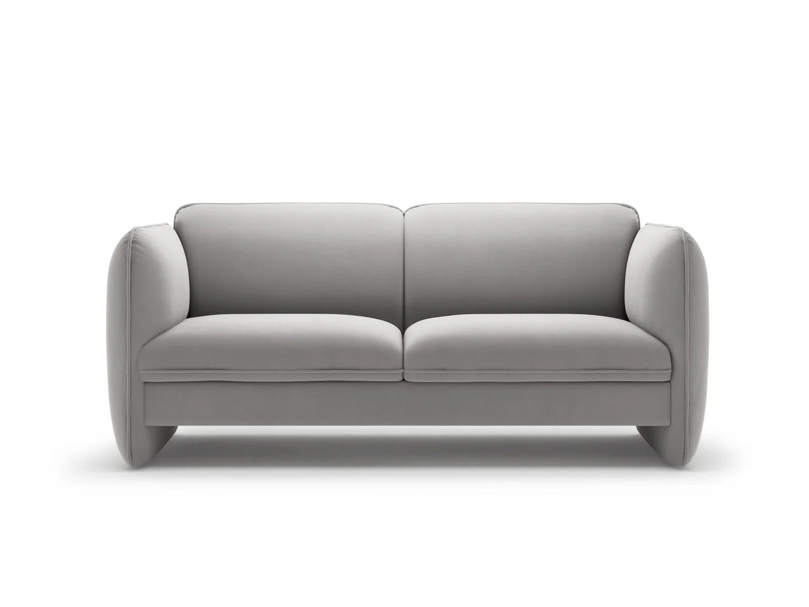 Sofa aksamitna 2-osobowa GEORGIA jasnoszary - Image 3