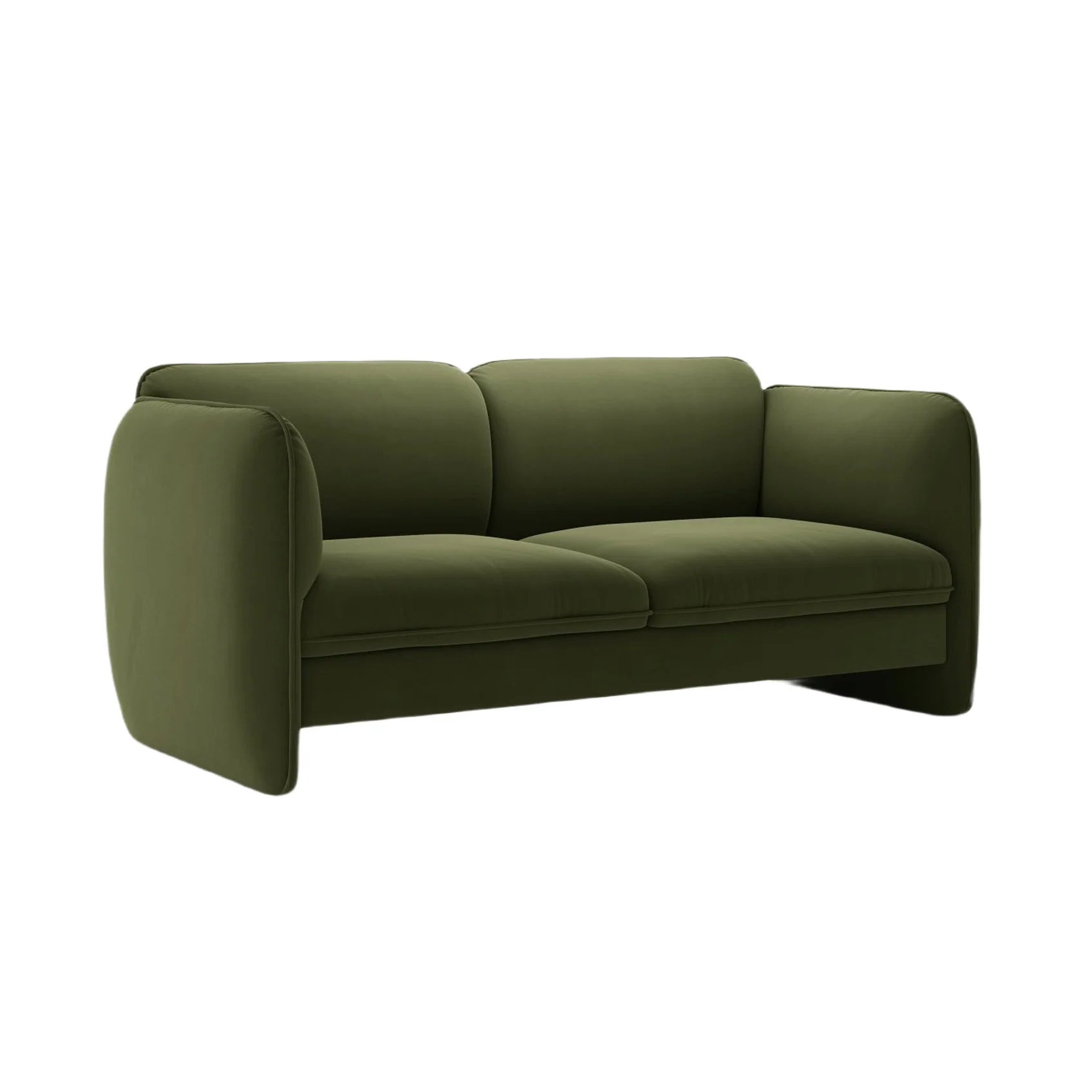 Sofa aksamitna 2-osobowa GEORGIA zielony