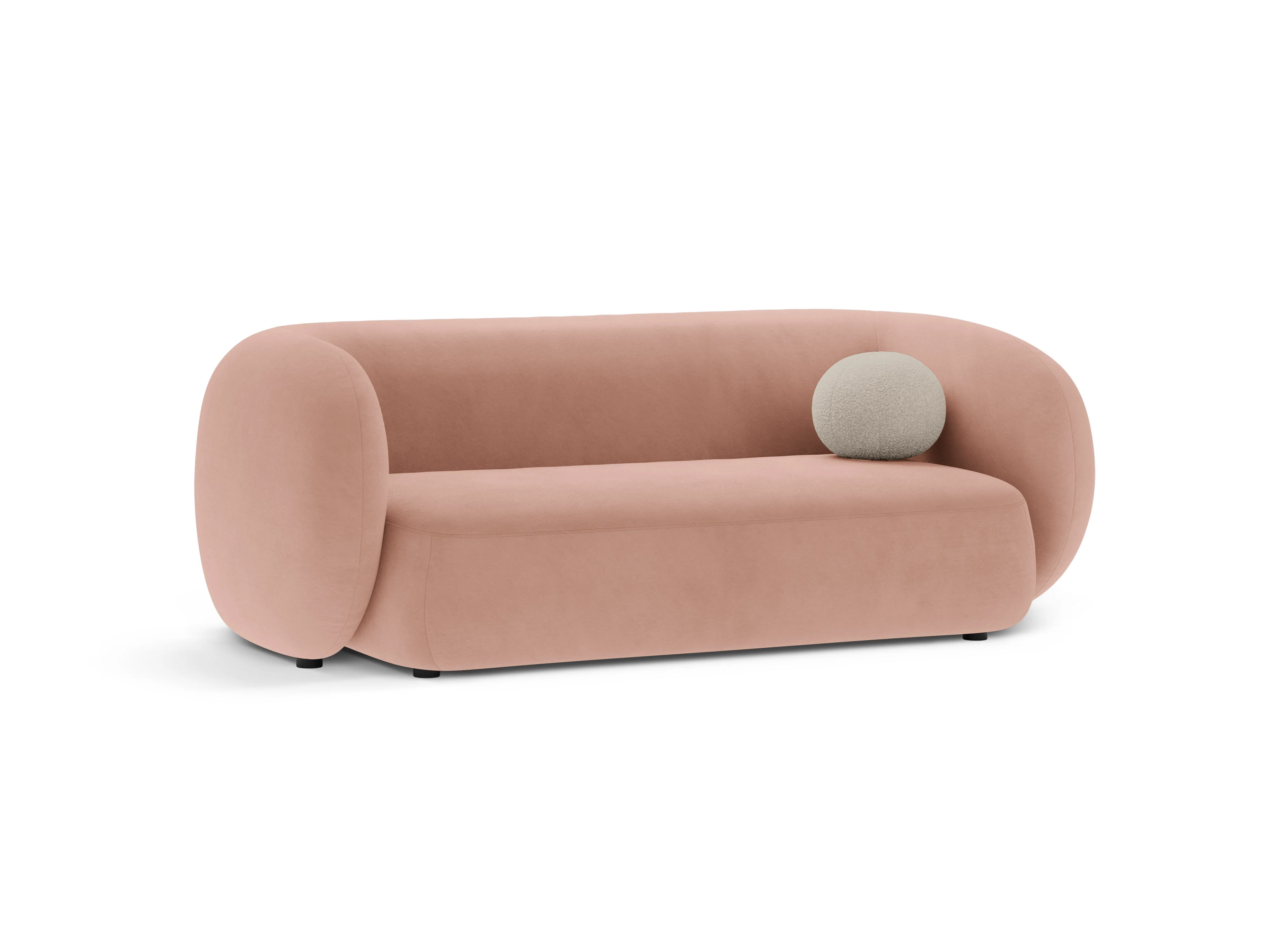 Sofa aksamitna 2-osobowa KATE jasnoróżowy - Image 2